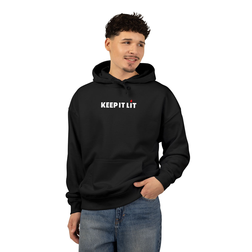 Keep It Lit Hoodie — Organic Relaxed Black Pullover