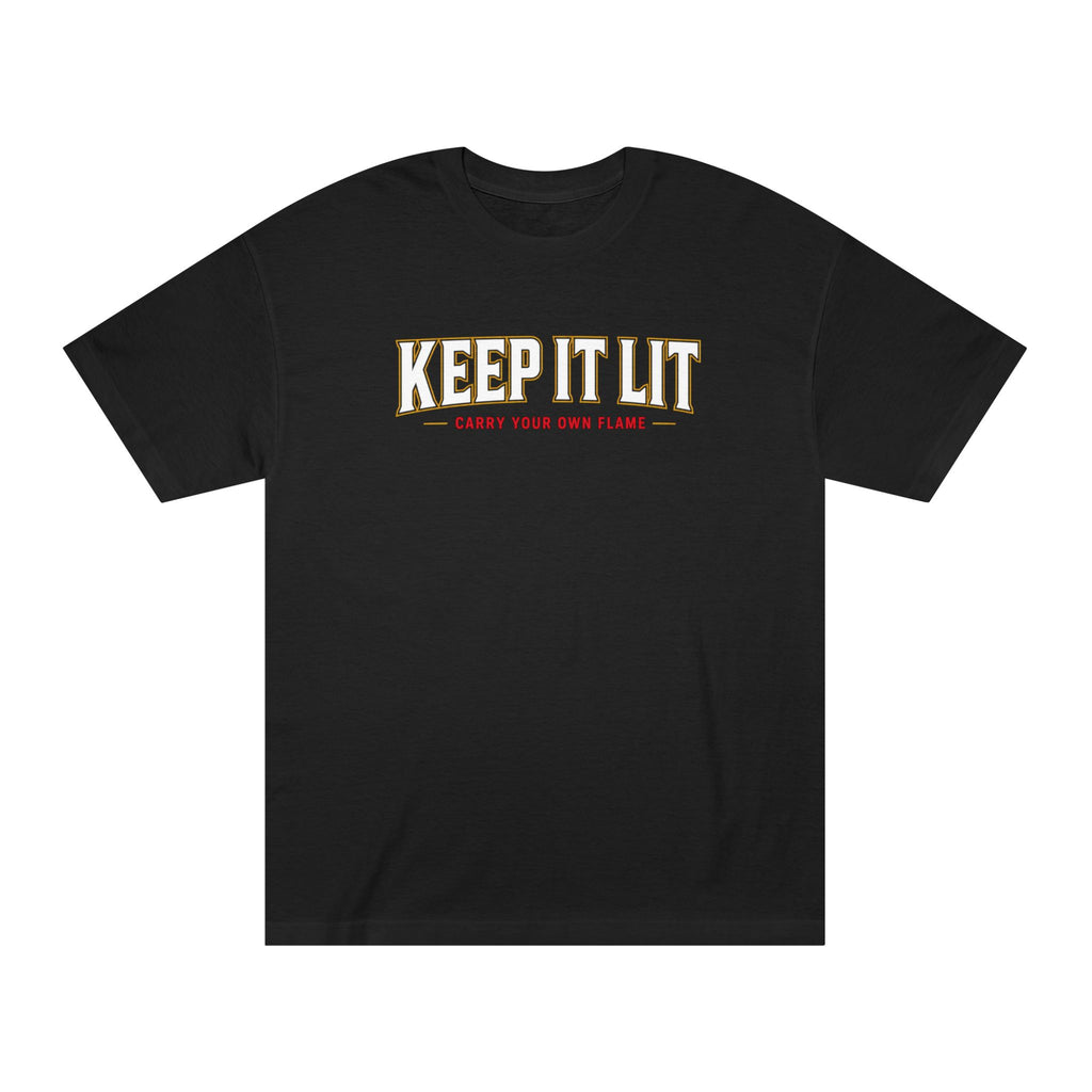 Keep It Lit T-Shirt — "Keep It Lit" Graphic Tee, Casual Streetwear for Smokers & Partygoers