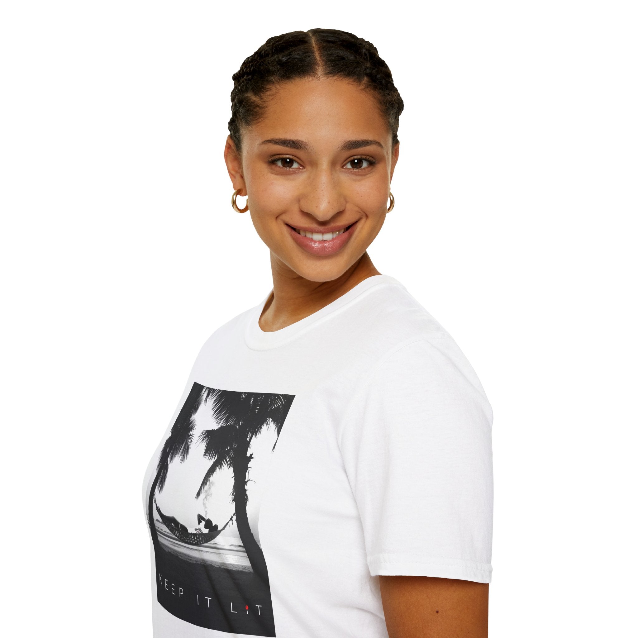 Palm Tree Hammock T-Shirt — "Keep It Lived" Tropical Graphic Tee