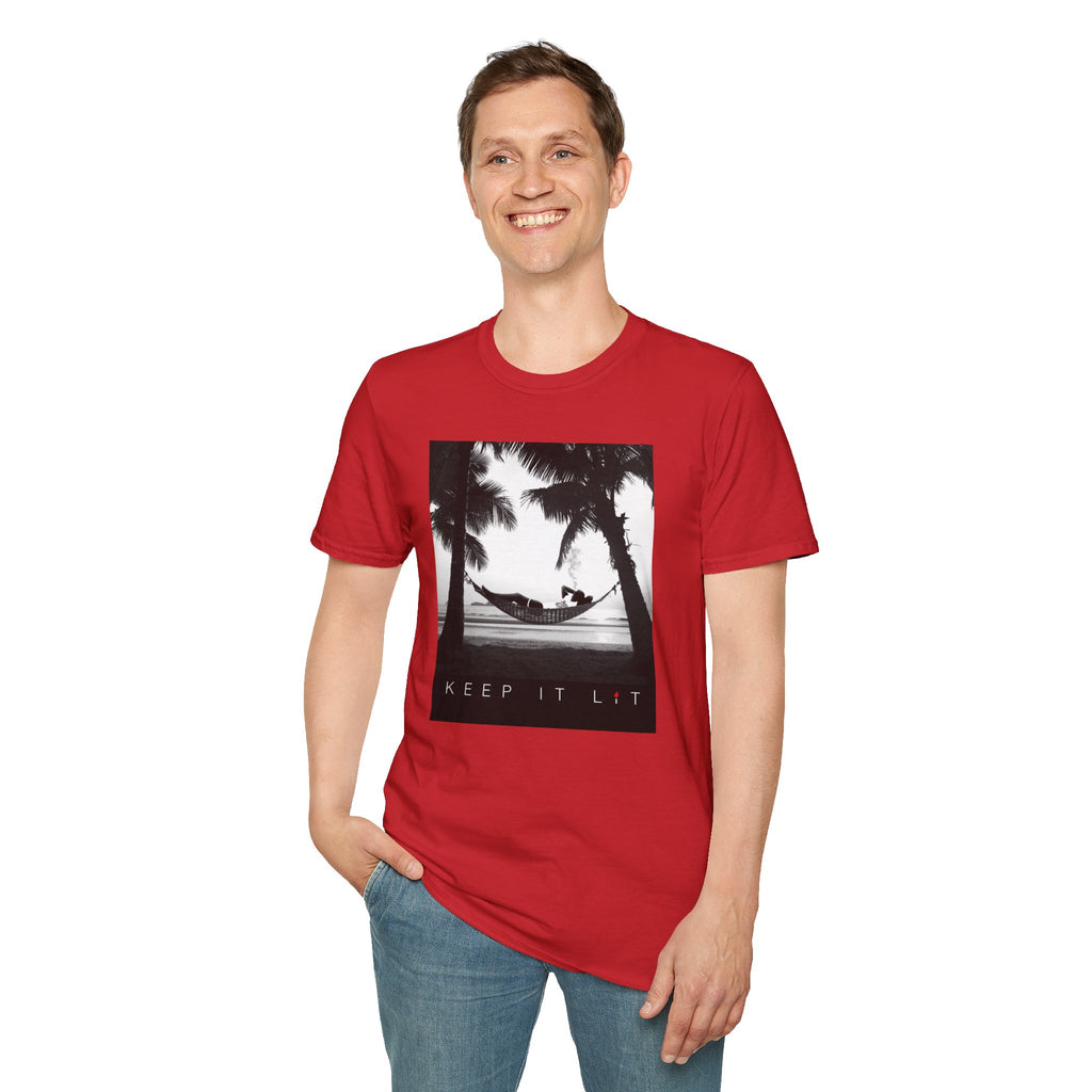 Palm Tree Hammock T-Shirt — "Keep It Lived" Tropical Graphic Tee