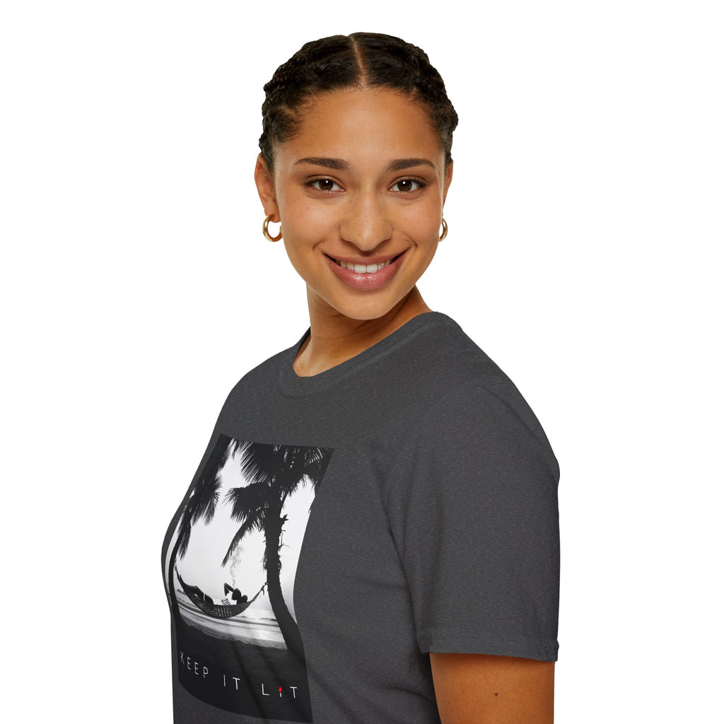 Palm Tree Hammock T-Shirt — "Keep It Lived" Tropical Graphic Tee