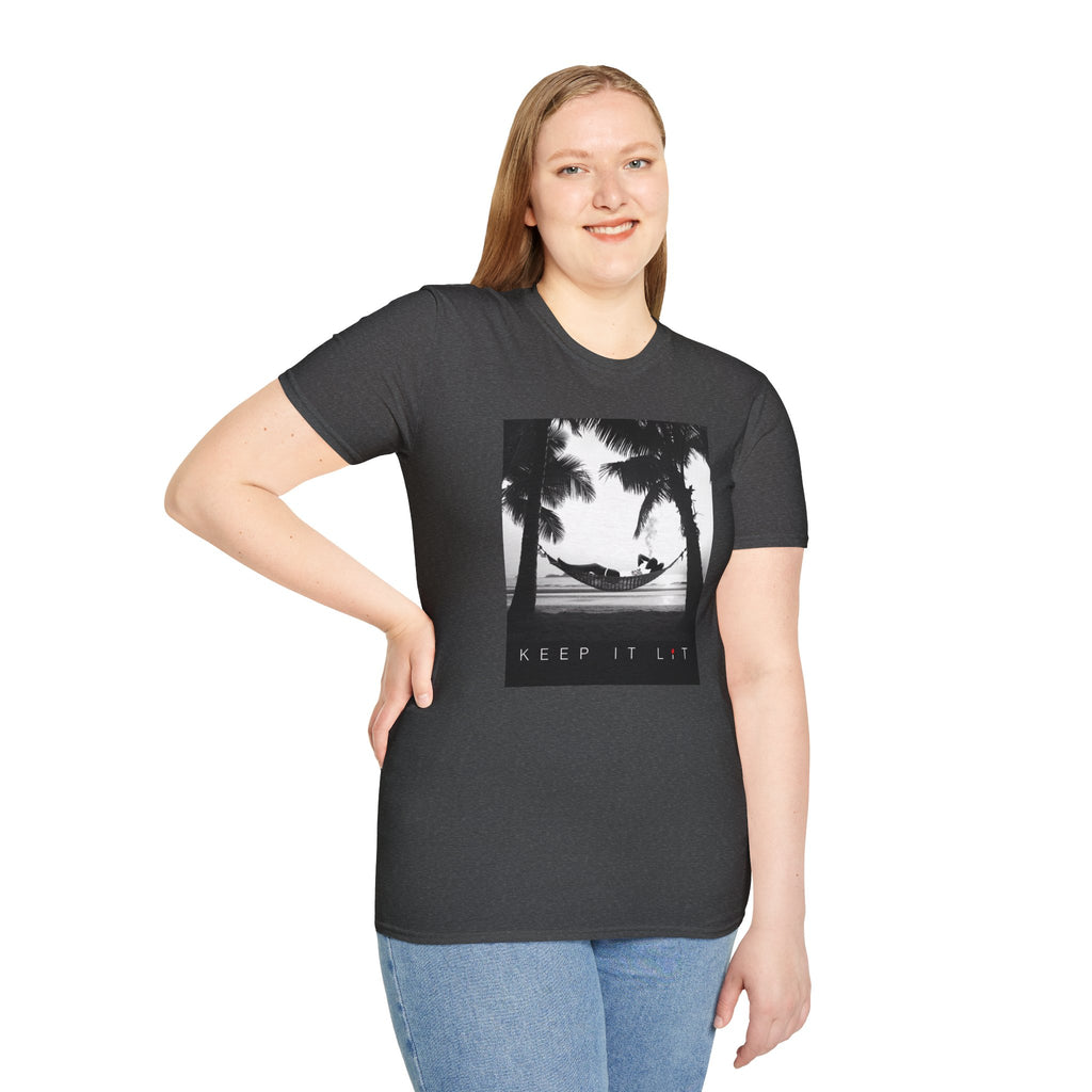 Palm Tree Hammock T-Shirt — "Keep It Lived" Tropical Graphic Tee