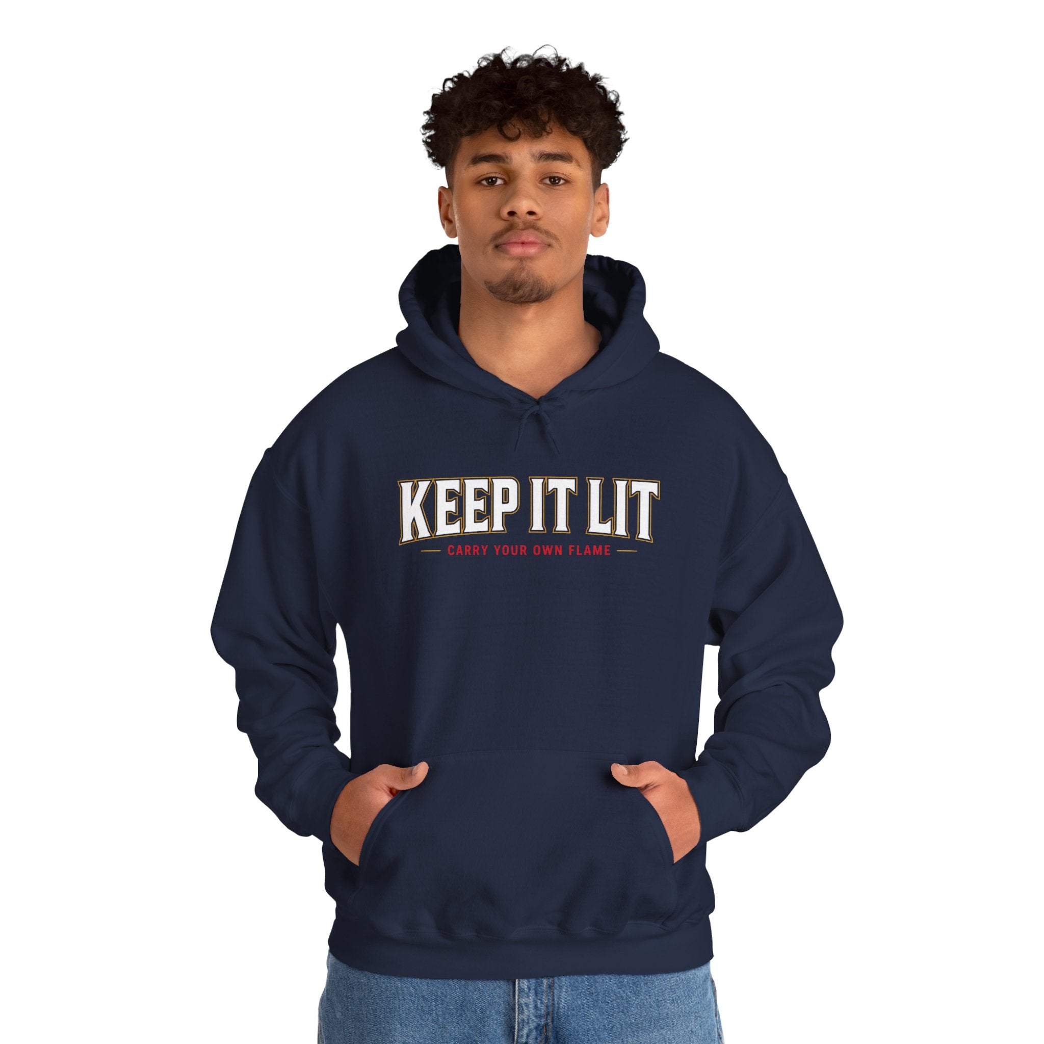 Keep It Lit Hoodie — Vintage Collegiate Graphic Hooded Sweatshirt