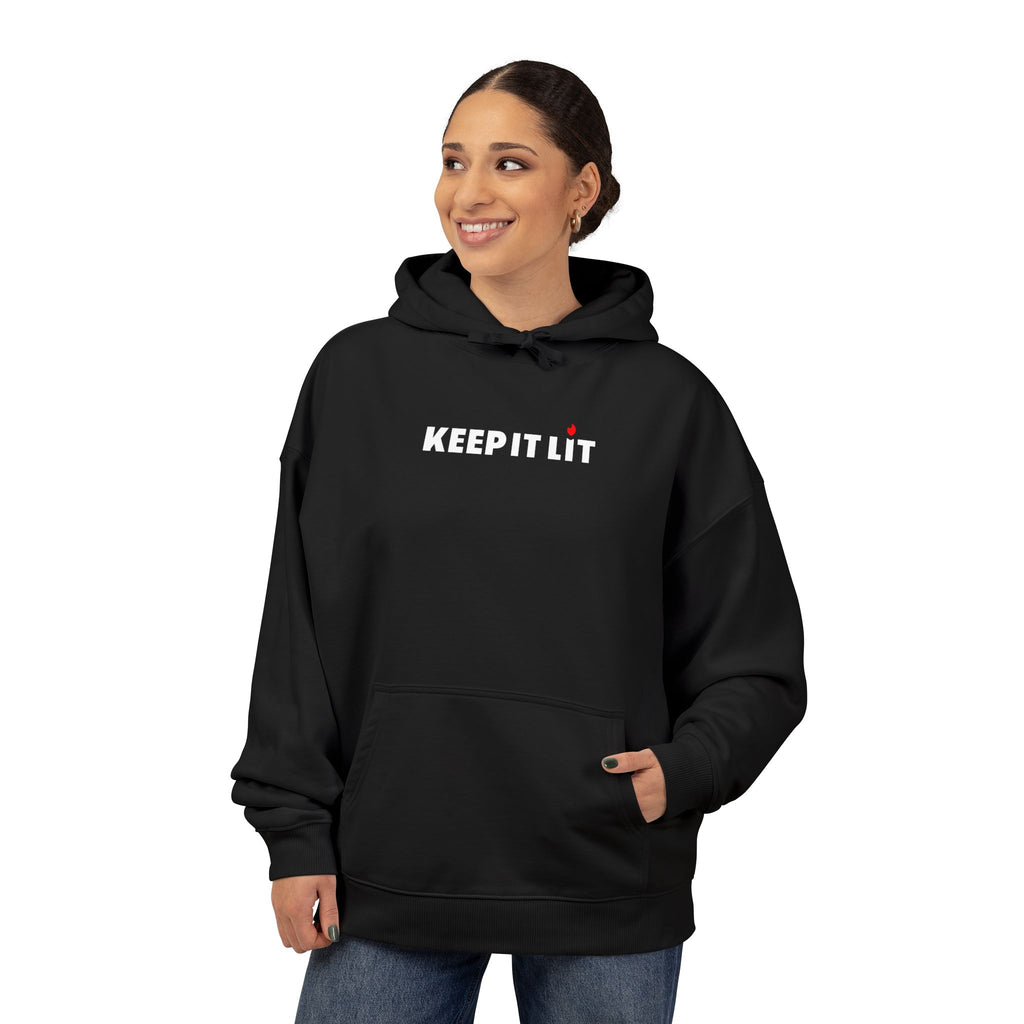 Keep It Lit Hoodie — Organic Relaxed Black Pullover