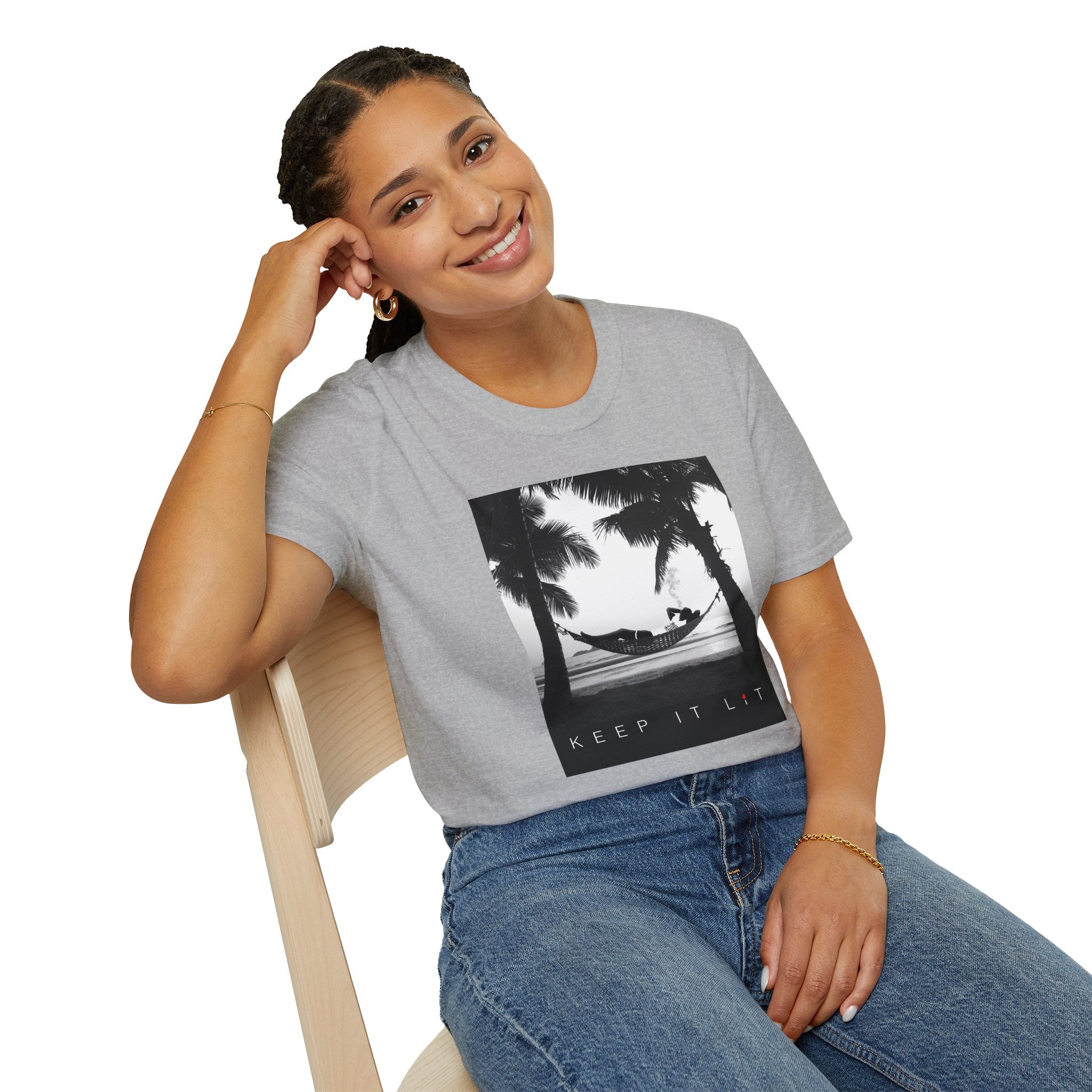 Palm Tree Hammock T-Shirt — "Keep It Lived" Tropical Graphic Tee
