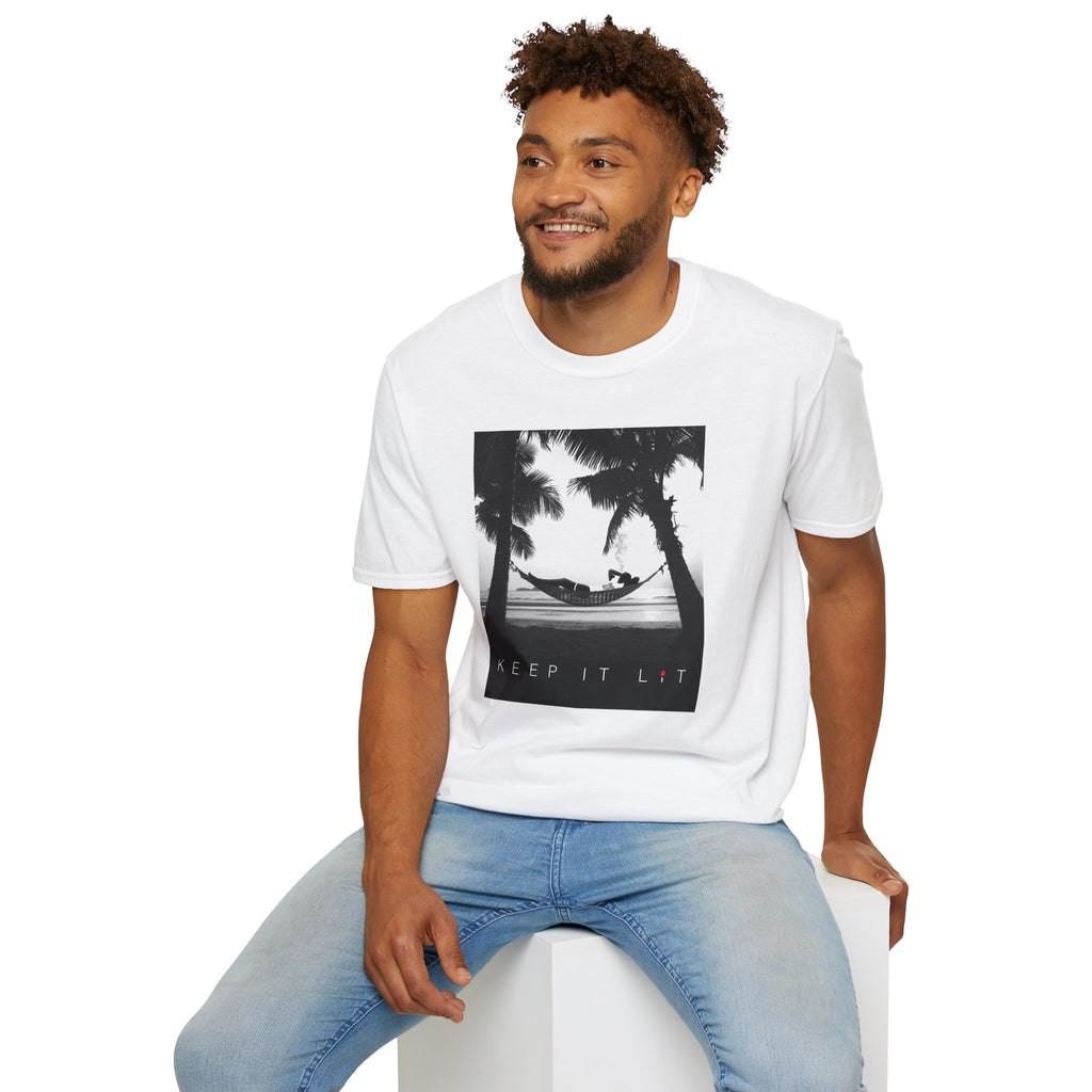 Palm Tree Hammock T-Shirt — "Keep It Lived" Tropical Graphic Tee