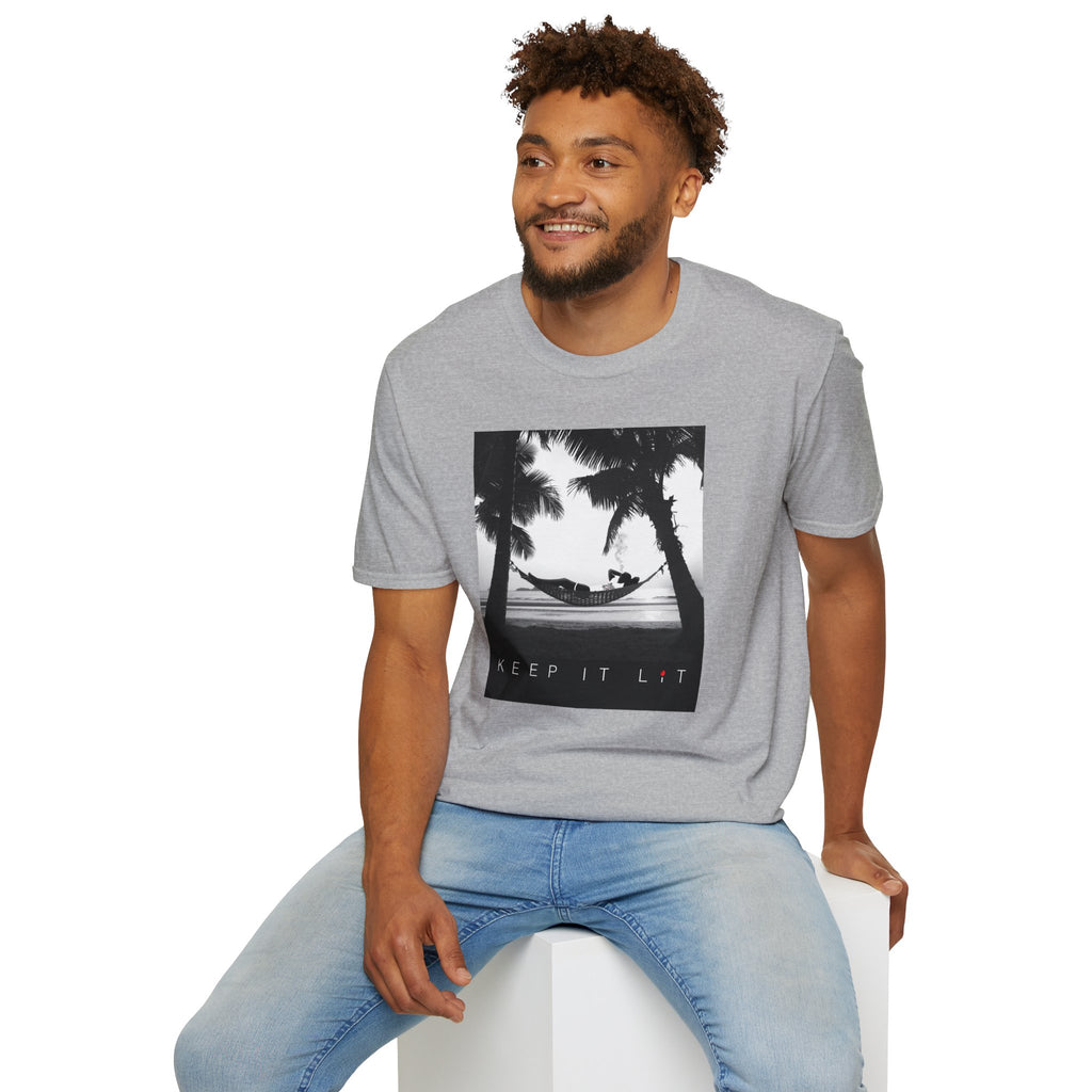 Palm Tree Hammock T-Shirt — "Keep It Lived" Tropical Graphic Tee