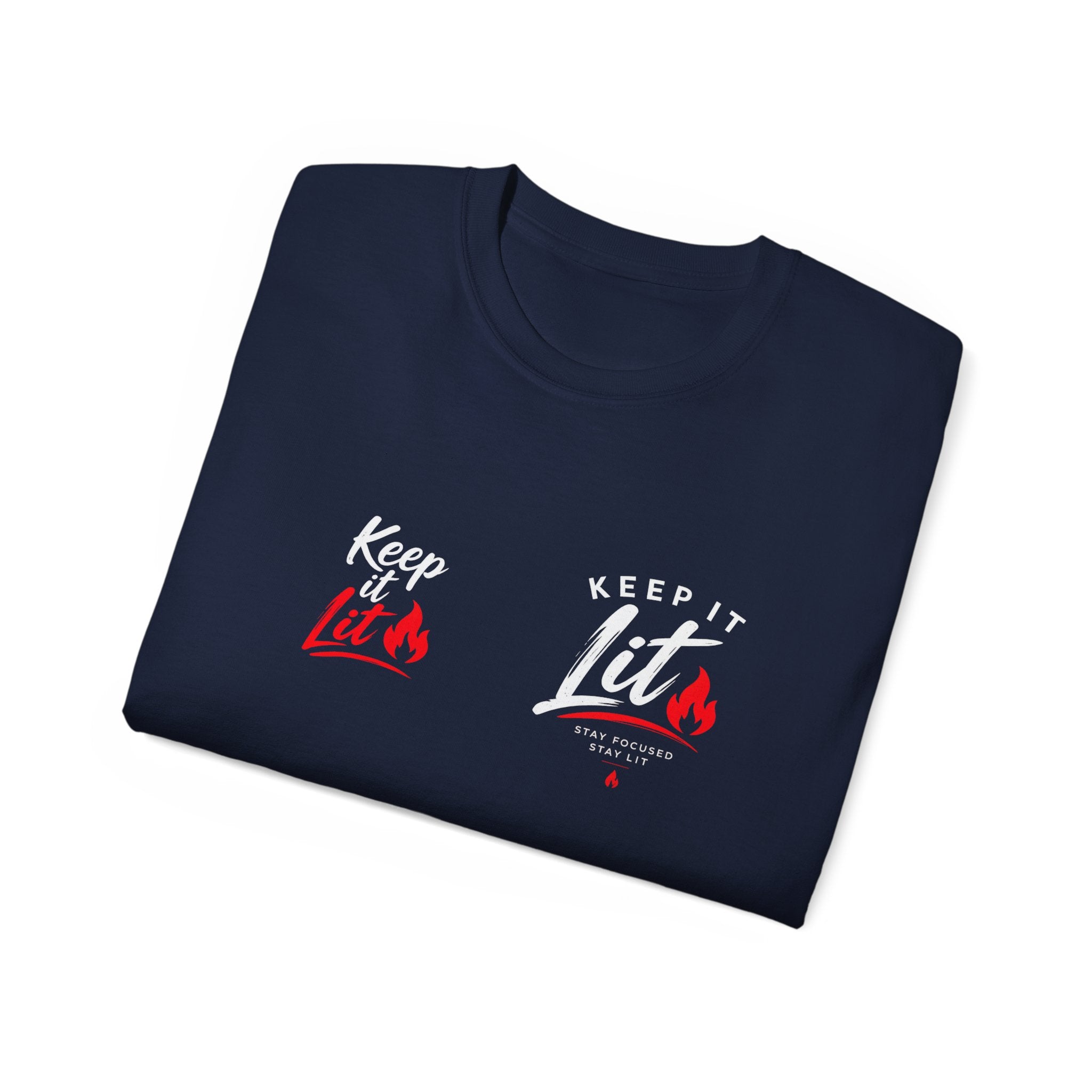 Keep It Lit Graphic Tee — "Keep It Lit" Fire Logo T-Shirt