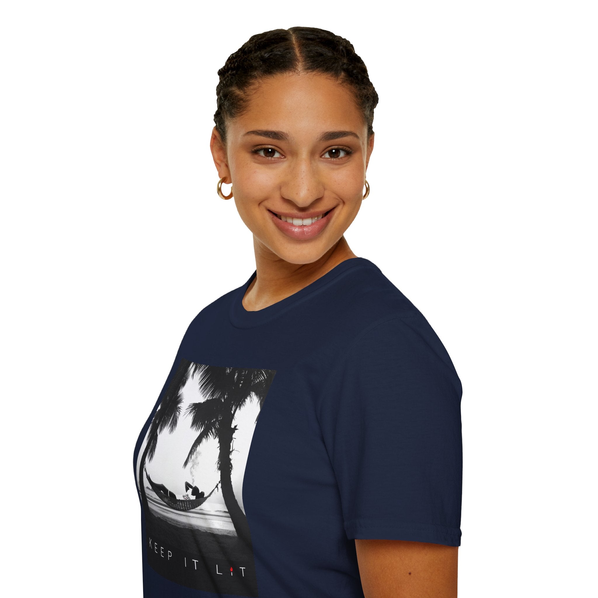 Palm Tree Hammock T-Shirt — "Keep It Lived" Tropical Graphic Tee