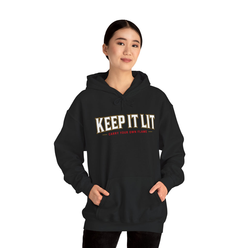 Keep It Lit Hoodie — Vintage Collegiate Graphic Hooded Sweatshirt