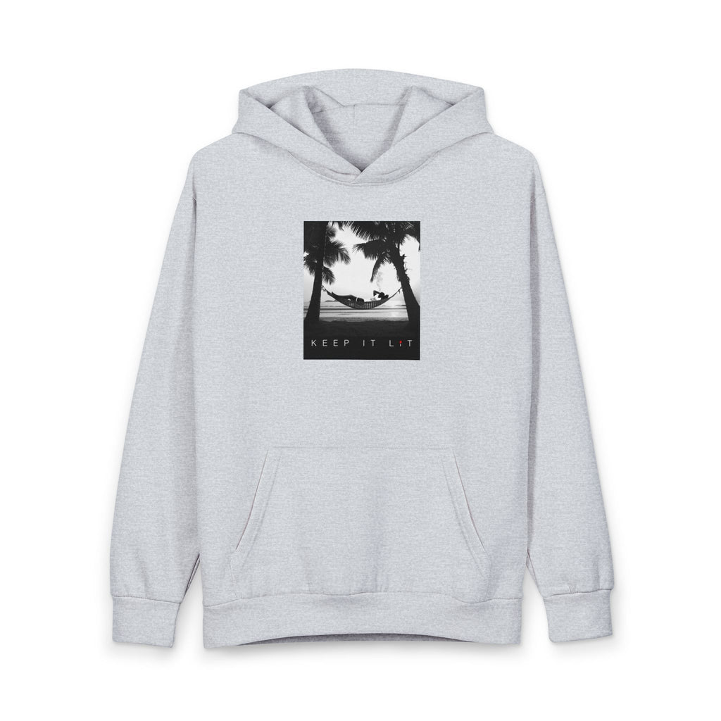 Hammock Beach Hoodie — Retro Palm Tree Sunset Pullover