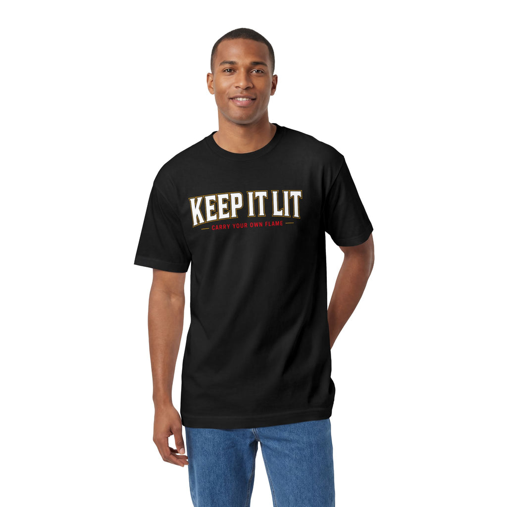 Keep It Lit T-Shirt — "Keep It Lit" Graphic Tee, Casual Streetwear for Smokers & Partygoers