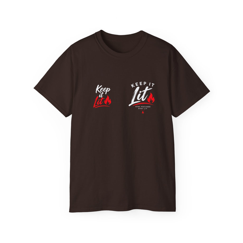 Keep It Lit Graphic Tee — "Keep It Lit" Fire Logo T-Shirt