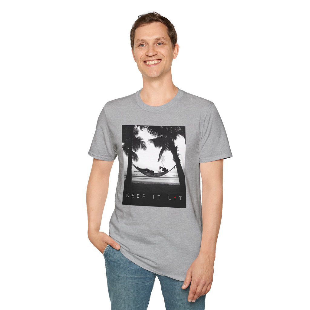 Palm Tree Hammock T-Shirt — "Keep It Lived" Tropical Graphic Tee