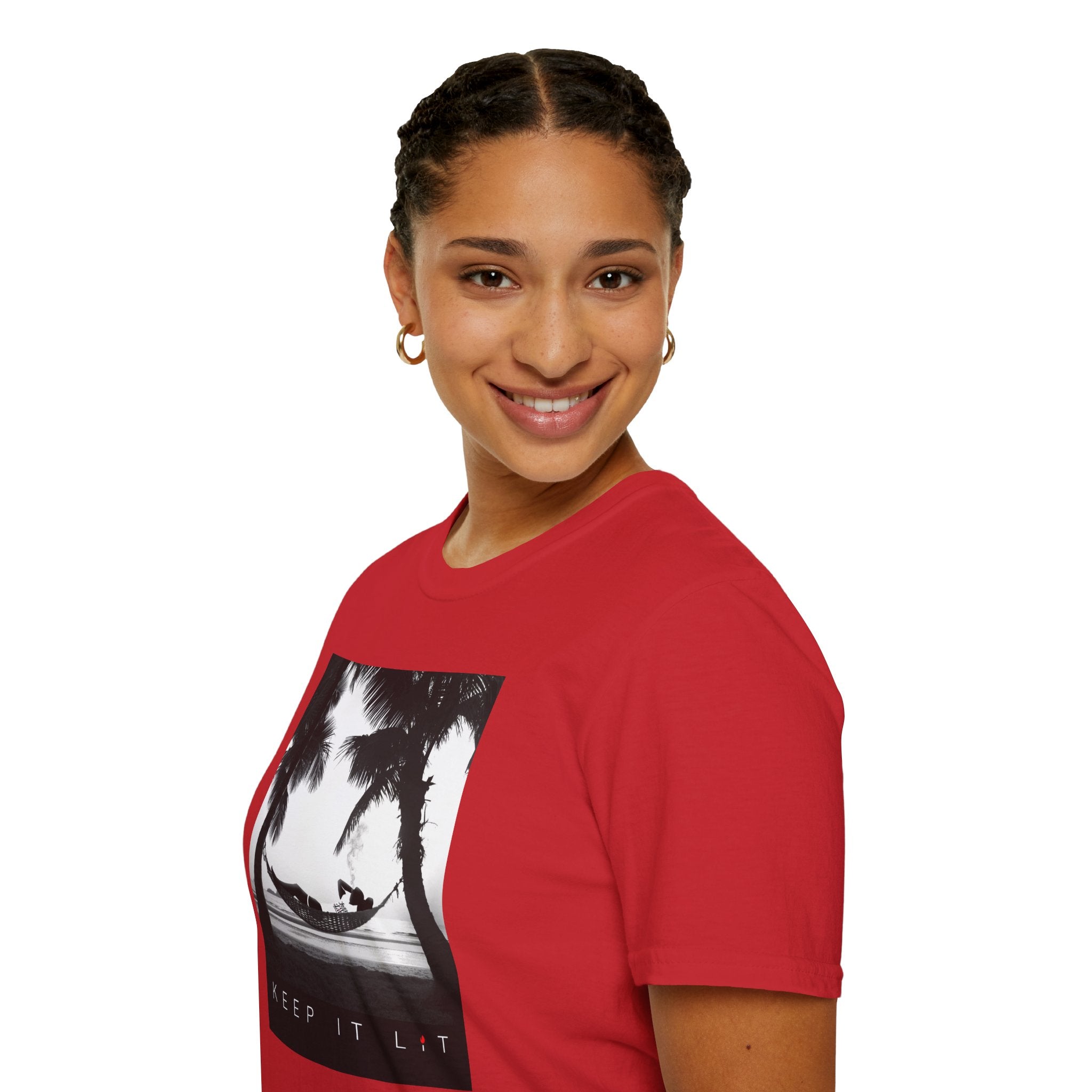 Palm Tree Hammock T-Shirt — "Keep It Lived" Tropical Graphic Tee