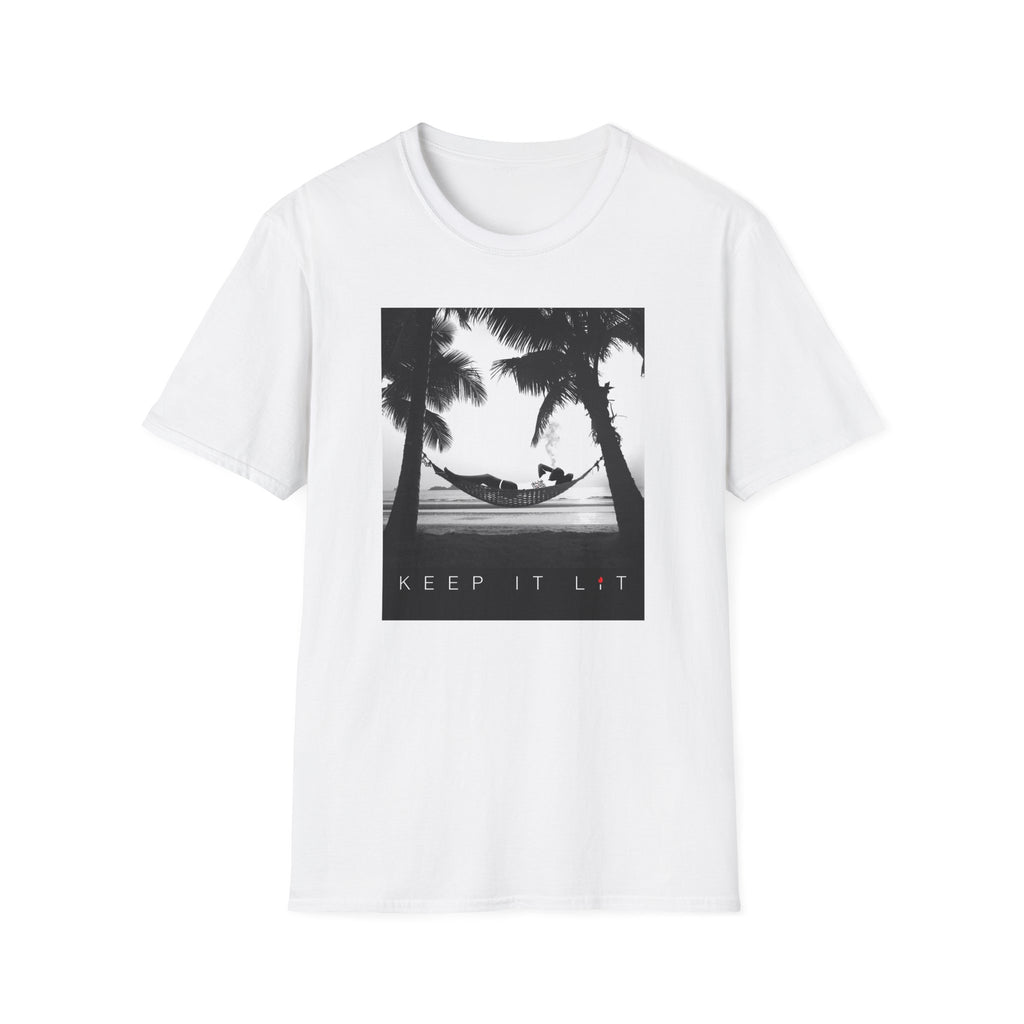 Palm Tree Hammock T-Shirt — "Keep It Lived" Tropical Graphic Tee
