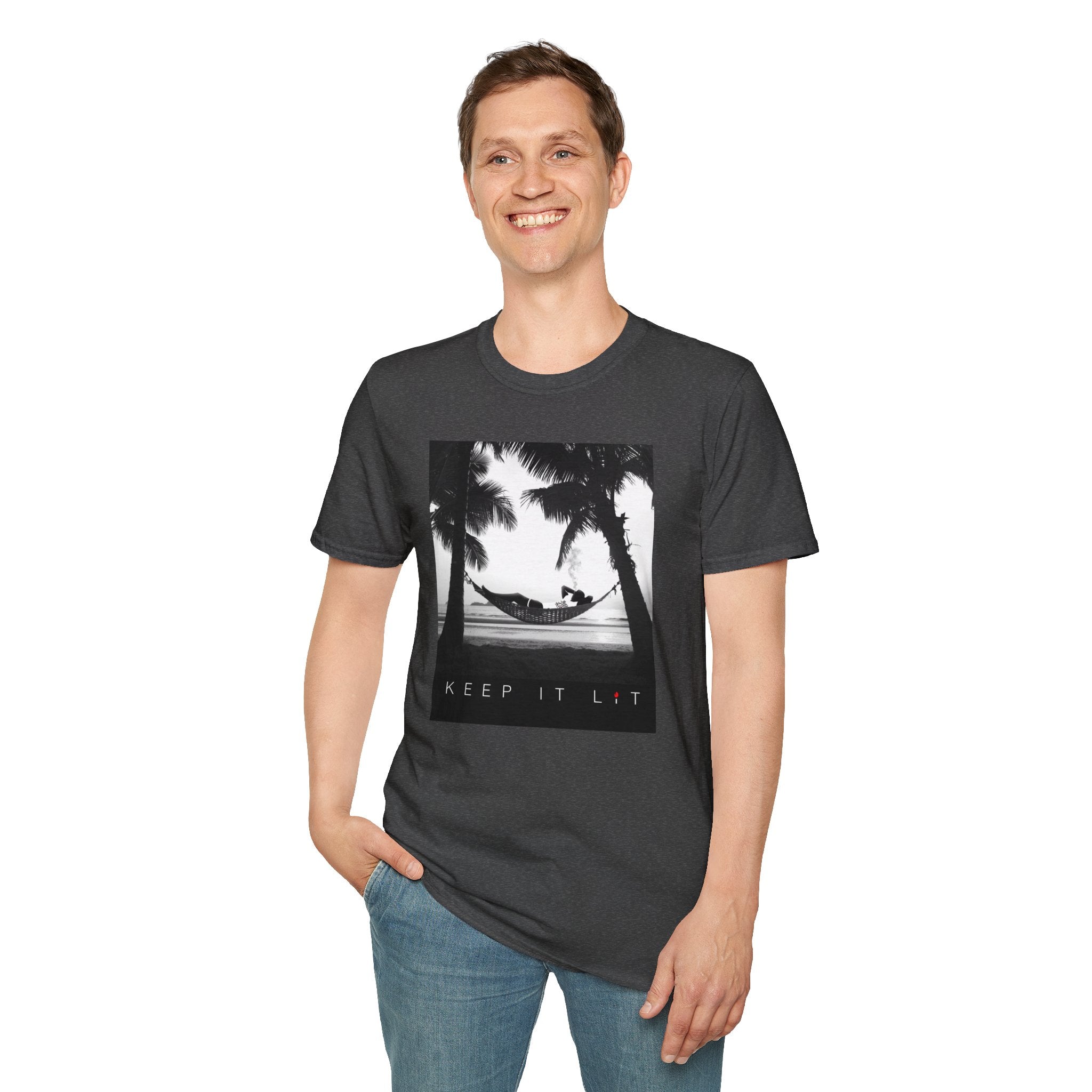 Palm Tree Hammock T-Shirt — "Keep It Lived" Tropical Graphic Tee