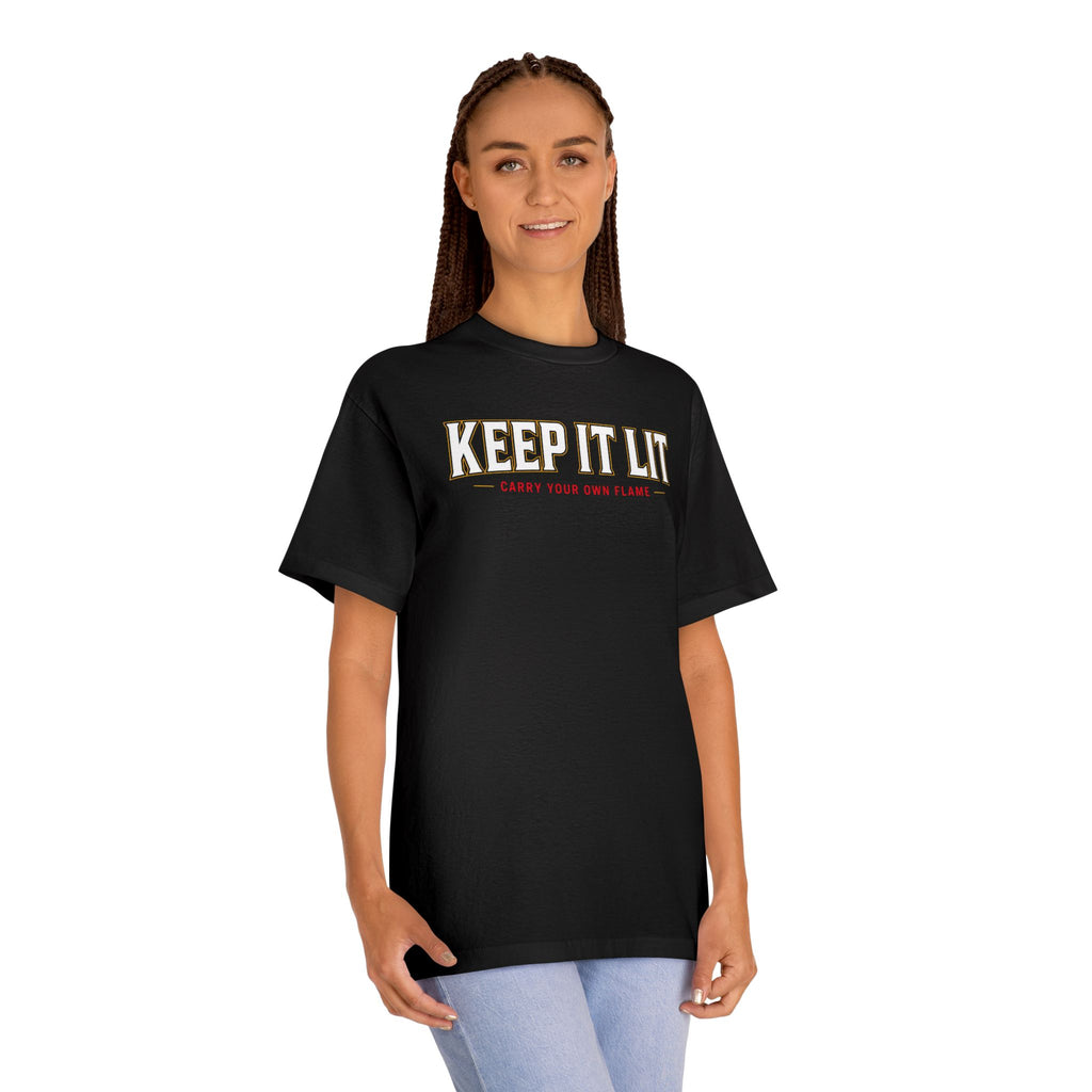 Keep It Lit T-Shirt — "Keep It Lit" Graphic Tee, Casual Streetwear for Smokers & Partygoers