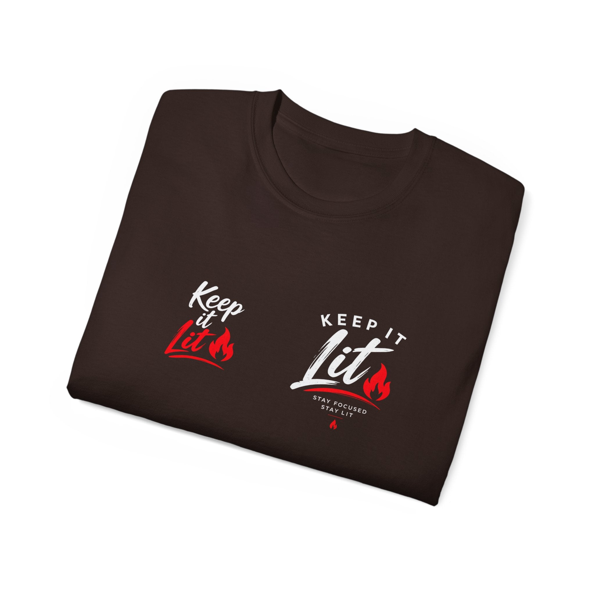 Keep It Lit Graphic Tee — "Keep It Lit" Fire Logo T-Shirt