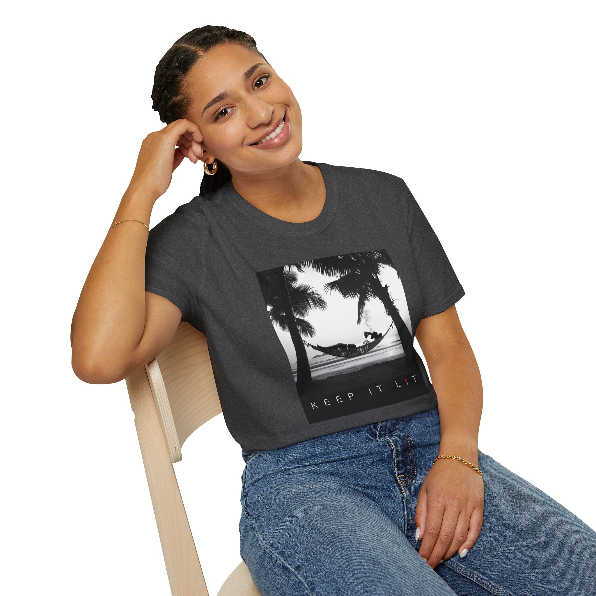 Palm Tree Hammock T-Shirt — "Keep It Lived" Tropical Graphic Tee