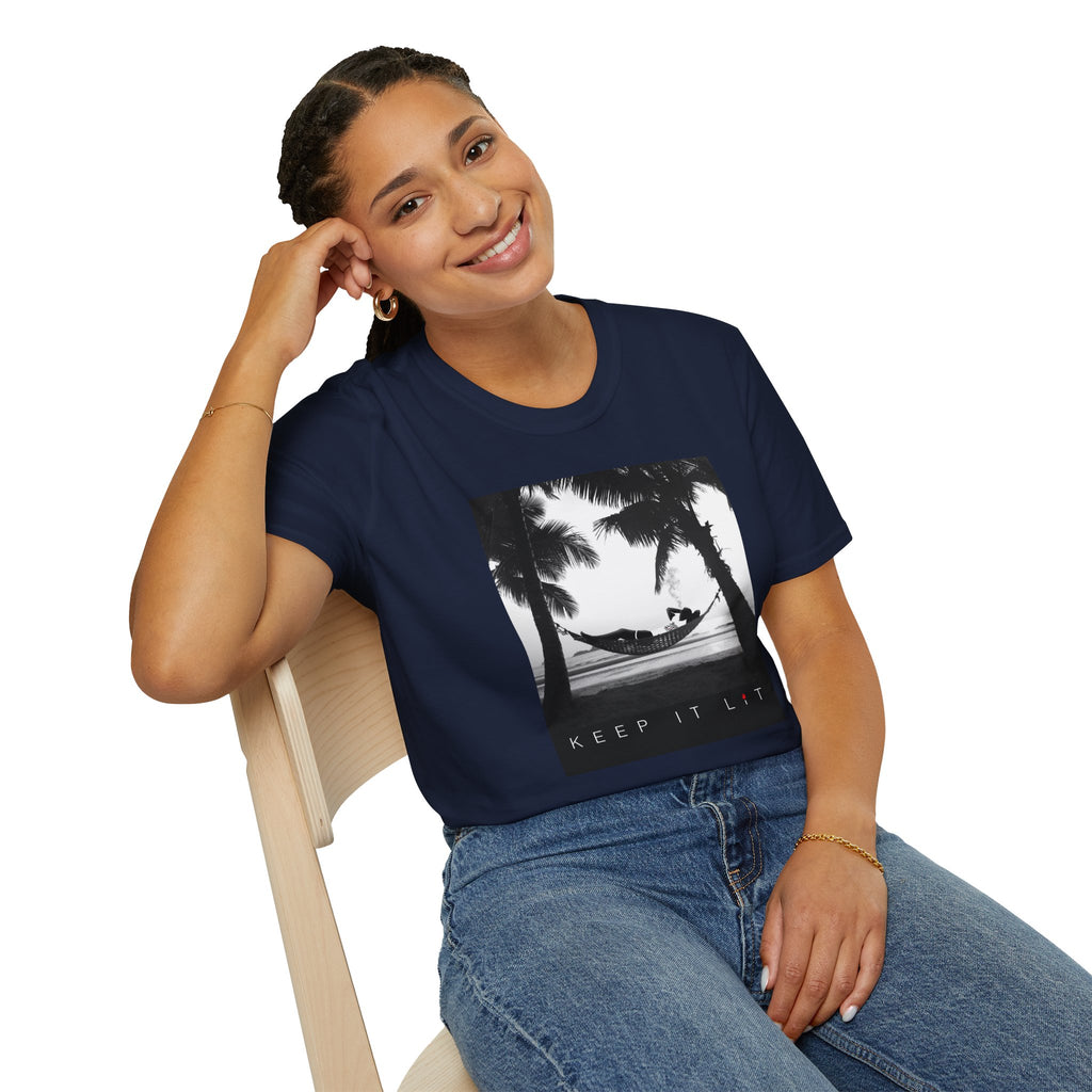 Palm Tree Hammock T-Shirt — "Keep It Lived" Tropical Graphic Tee