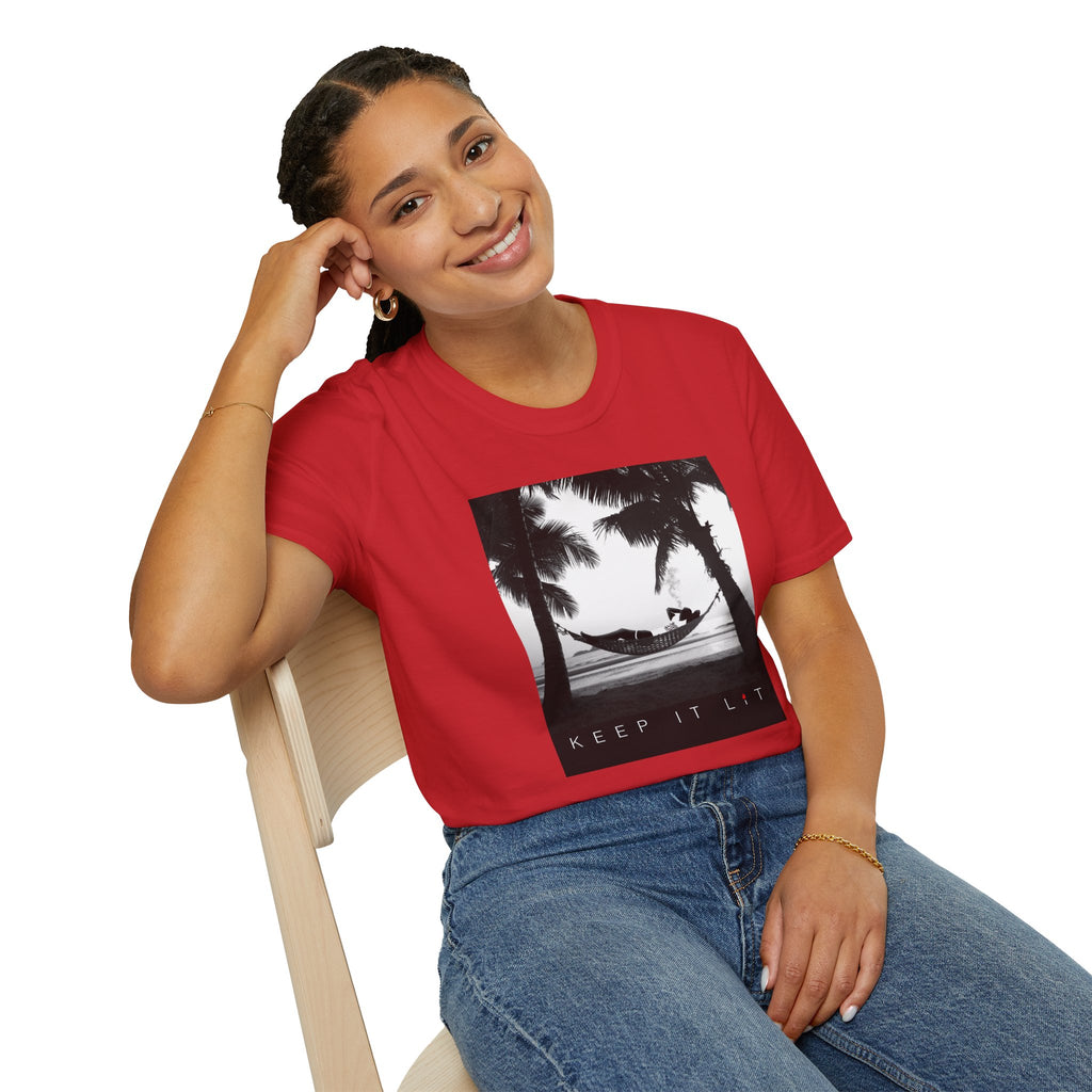 Palm Tree Hammock T-Shirt — "Keep It Lived" Tropical Graphic Tee