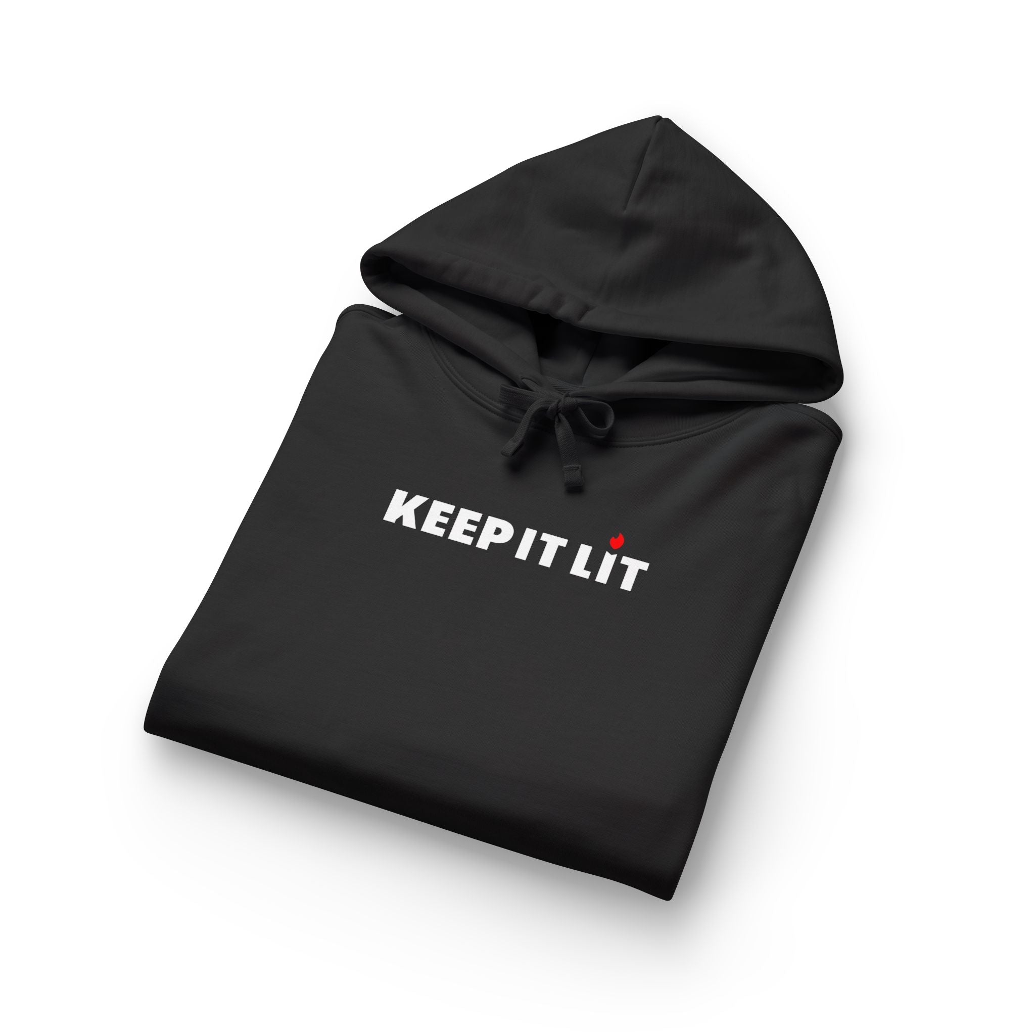 Keep It Lit Hoodie — Organic Relaxed Black Pullover