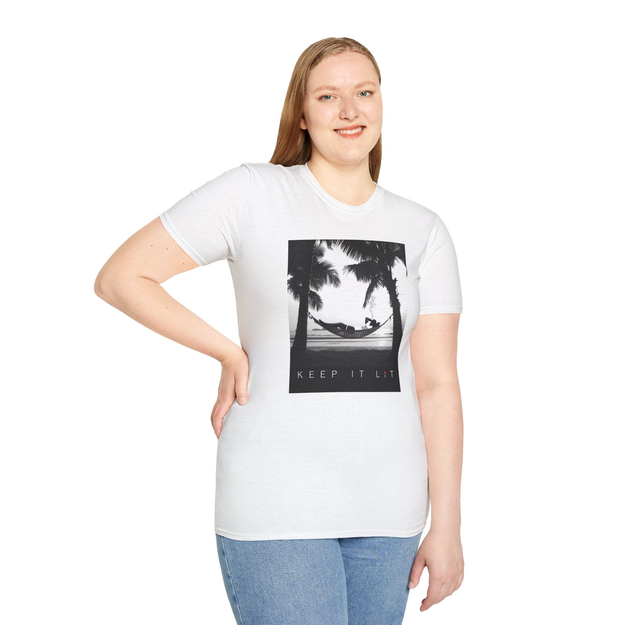 Palm Tree Hammock T-Shirt — "Keep It Lived" Tropical Graphic Tee