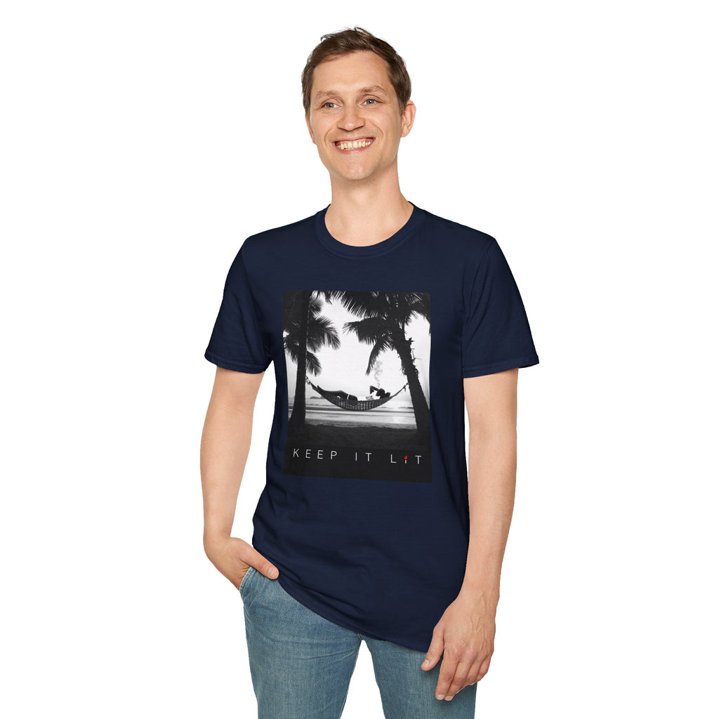 Palm Tree Hammock T-Shirt — "Keep It Lived" Tropical Graphic Tee