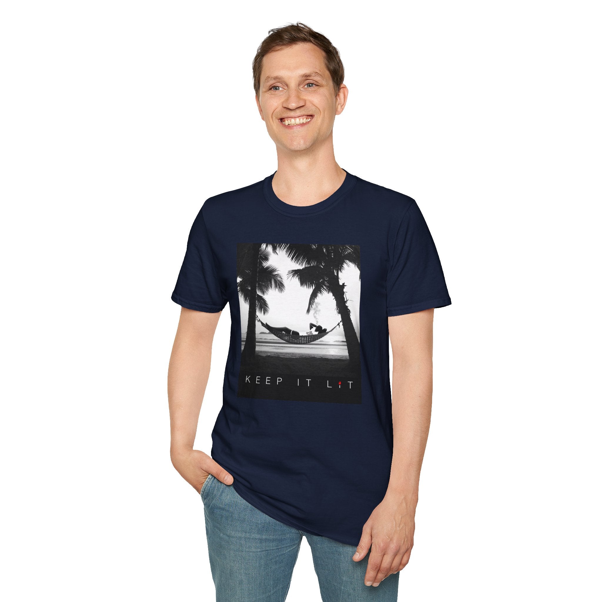 Palm Tree Hammock T-Shirt — "Keep It Lived" Tropical Graphic Tee