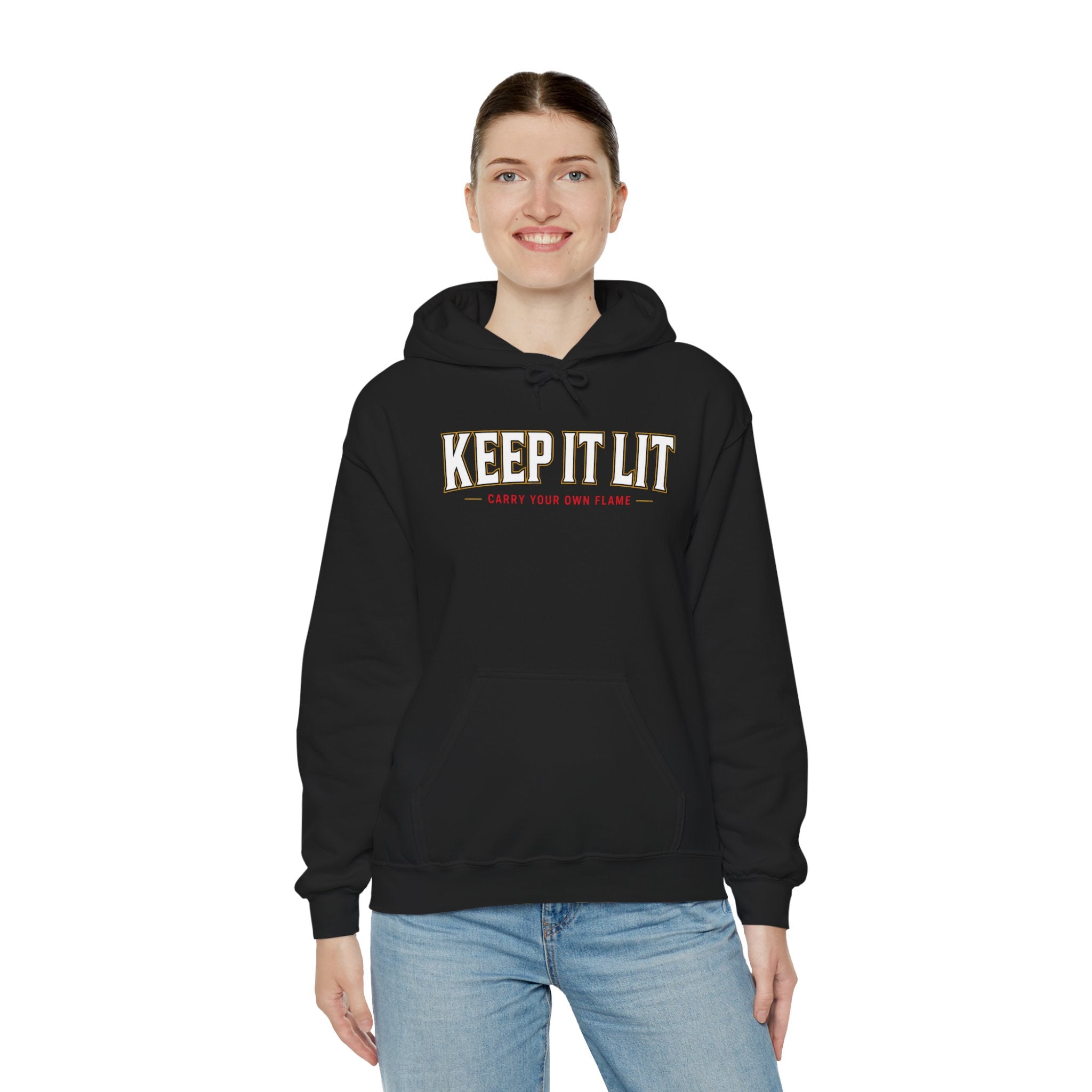 Keep It Lit Hoodie — Vintage Collegiate Graphic Hooded Sweatshirt