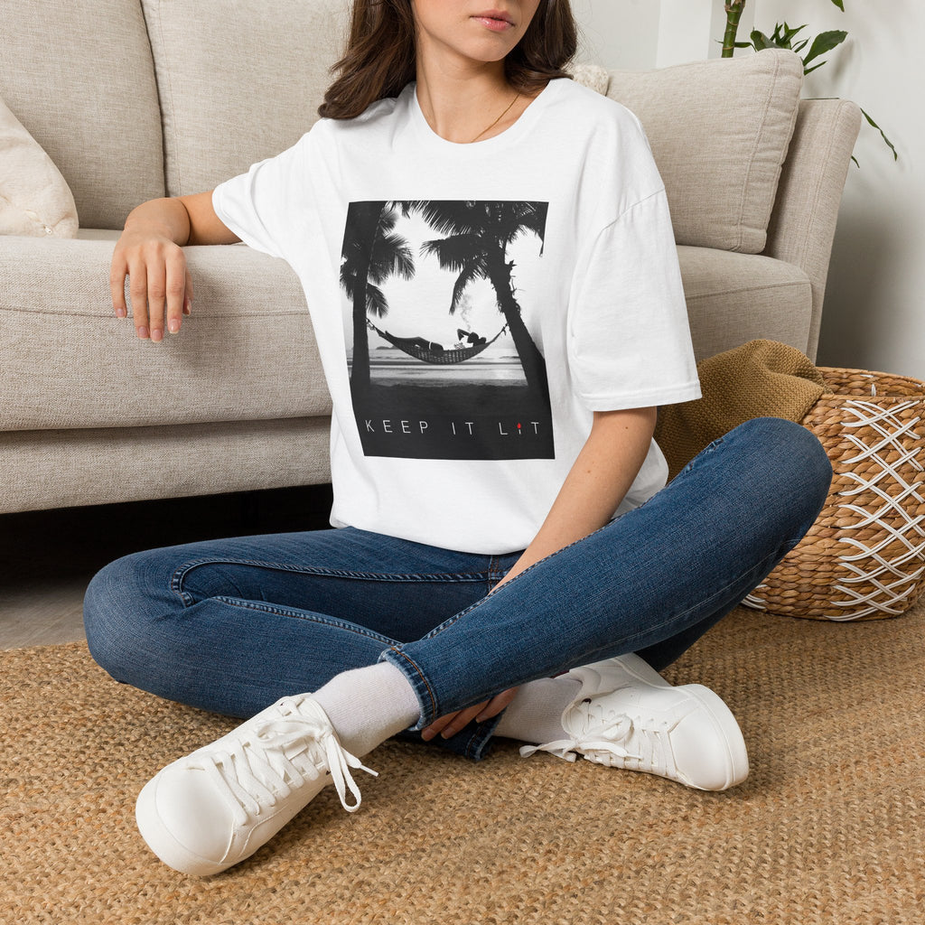 Palm Tree Hammock T-Shirt — "Keep It Lived" Tropical Graphic Tee