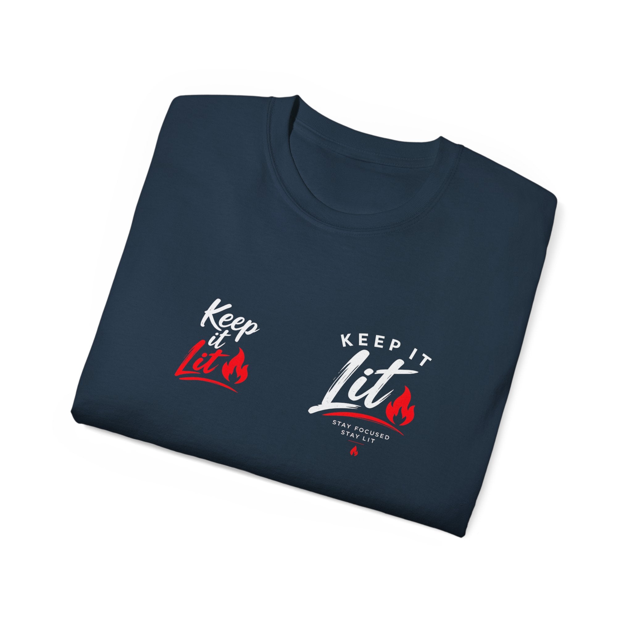 Keep It Lit Graphic Tee — "Keep It Lit" Fire Logo T-Shirt