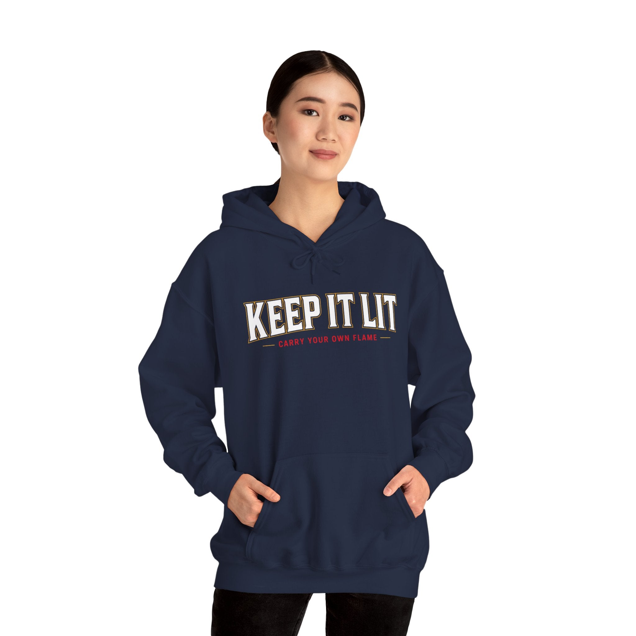 Keep It Lit Hoodie — Vintage Collegiate Graphic Hooded Sweatshirt