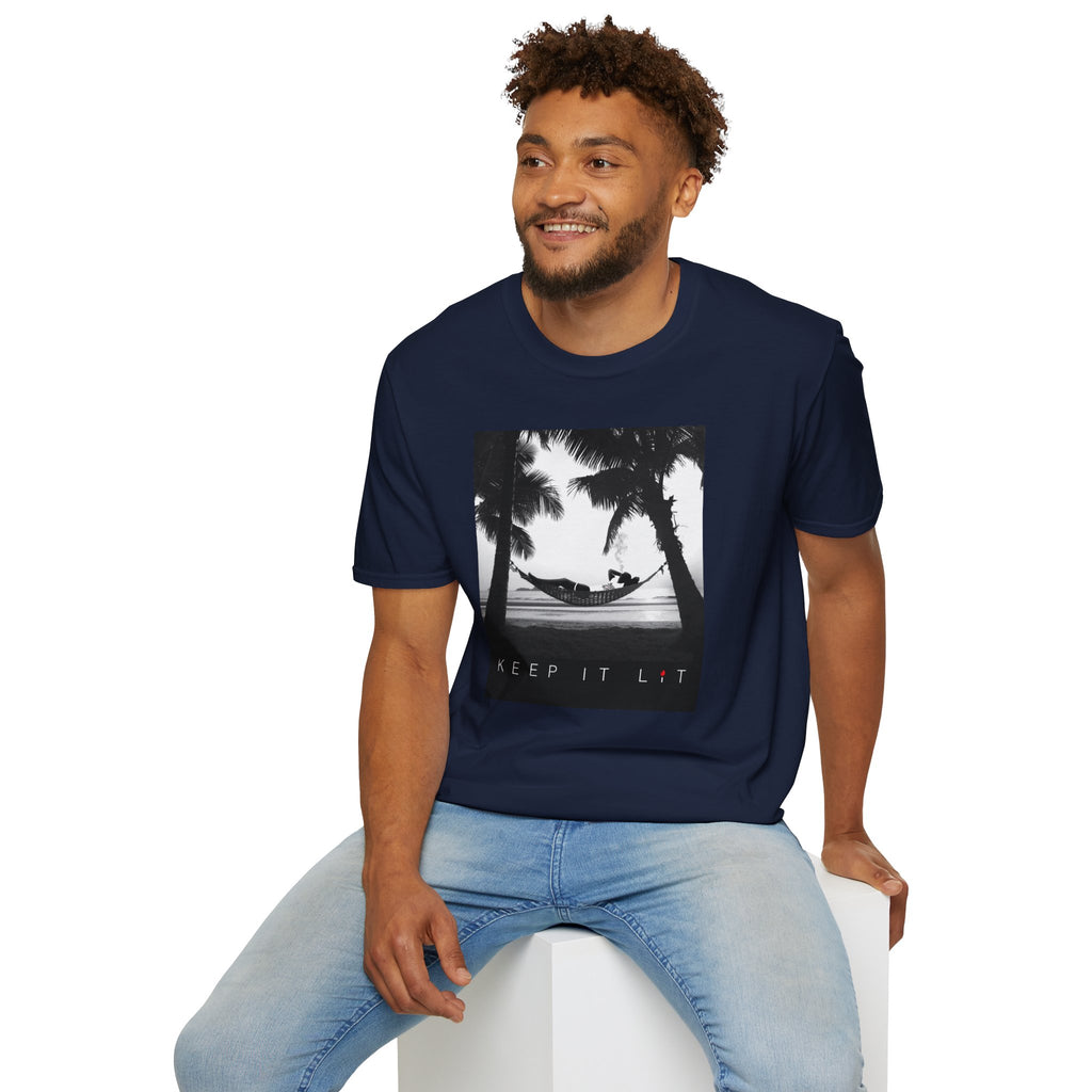 Palm Tree Hammock T-Shirt — "Keep It Lived" Tropical Graphic Tee