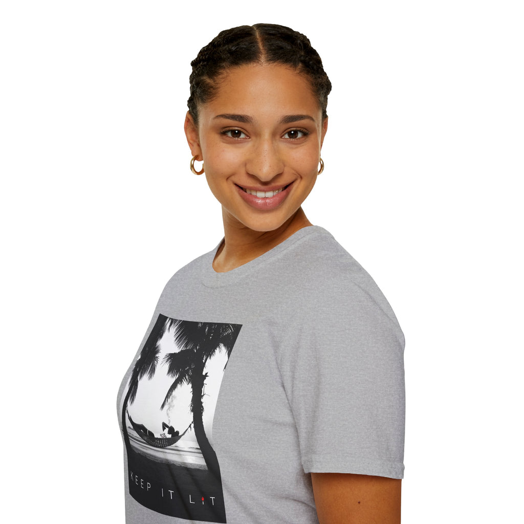 Palm Tree Hammock T-Shirt — "Keep It Lived" Tropical Graphic Tee