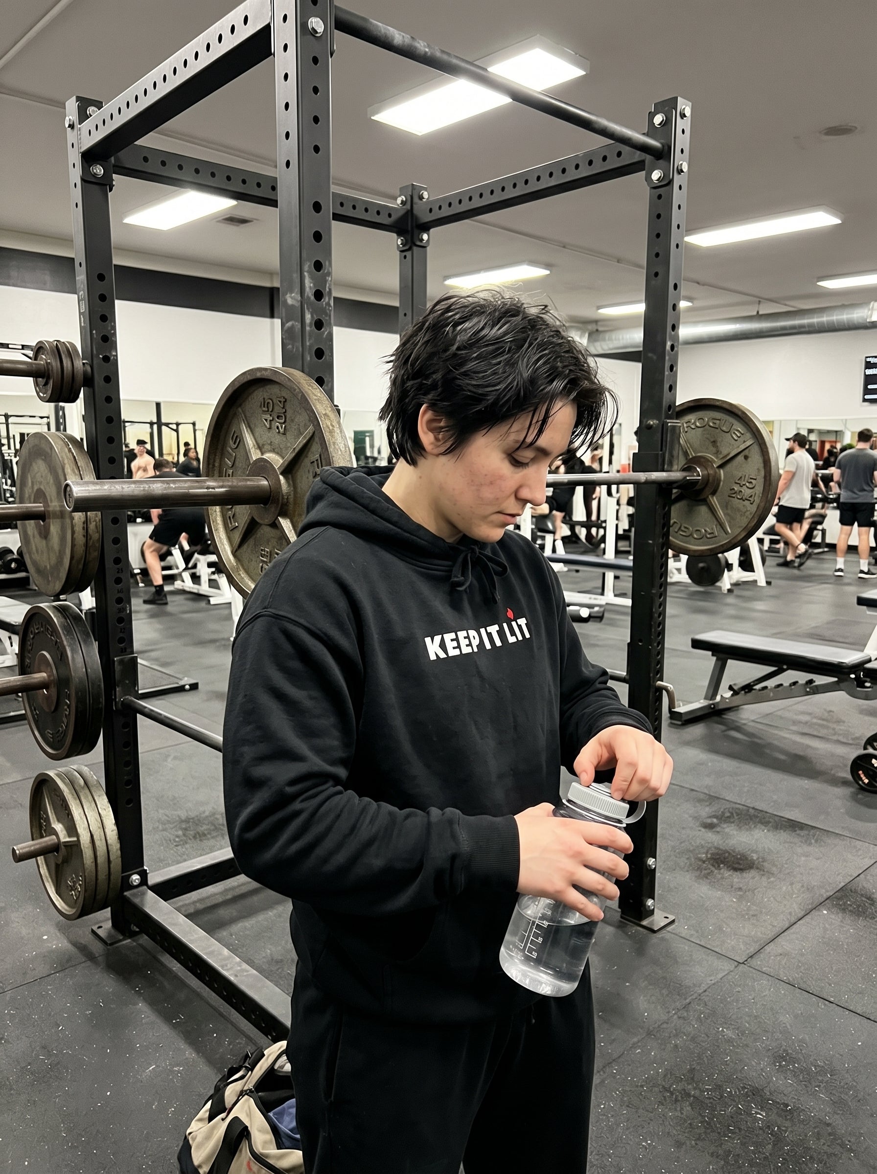 Keep It Lit Hoodie — Organic Relaxed Black Pullover