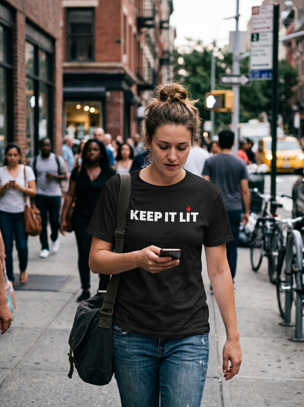 Keep It Lit T-Shirt — Minimal Text Graphic Tee