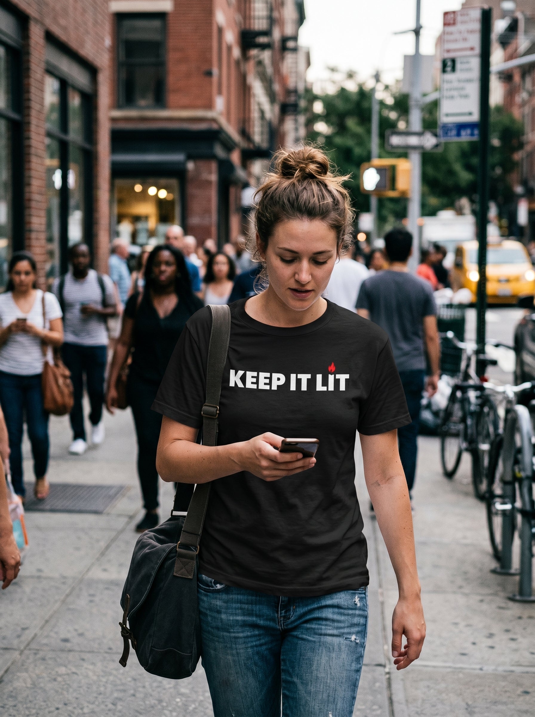 Keep It Lit T-Shirt — Minimal Text Graphic Tee
