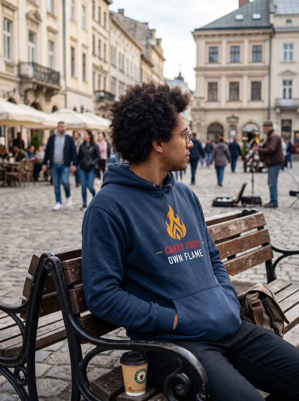 Carry Your Own Flame Hoodie — Inspirational Flame Graphic Sweatshirt