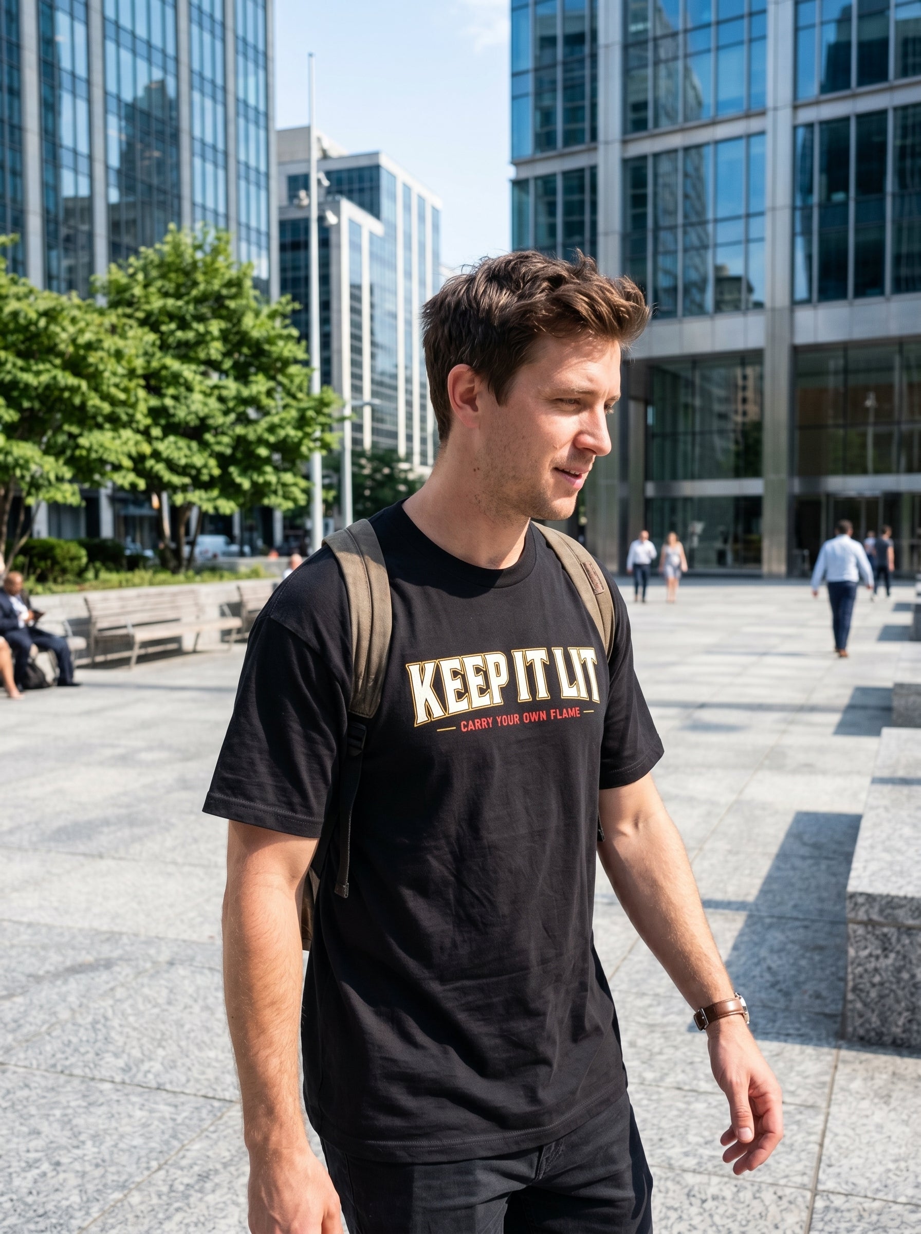 Keep It Lit T-Shirt — "Keep It Lit" Graphic Tee, Casual Streetwear for Smokers & Partygoers
