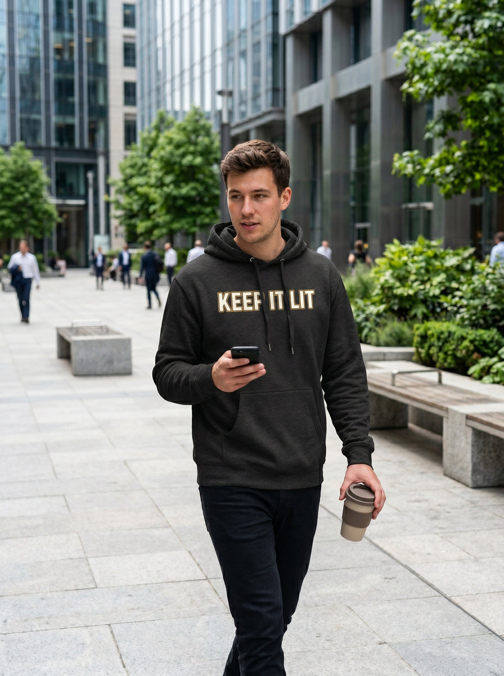 Keep It Lit Hoodie — Bold Retro Text Pullover for Smokers & Party Vibes