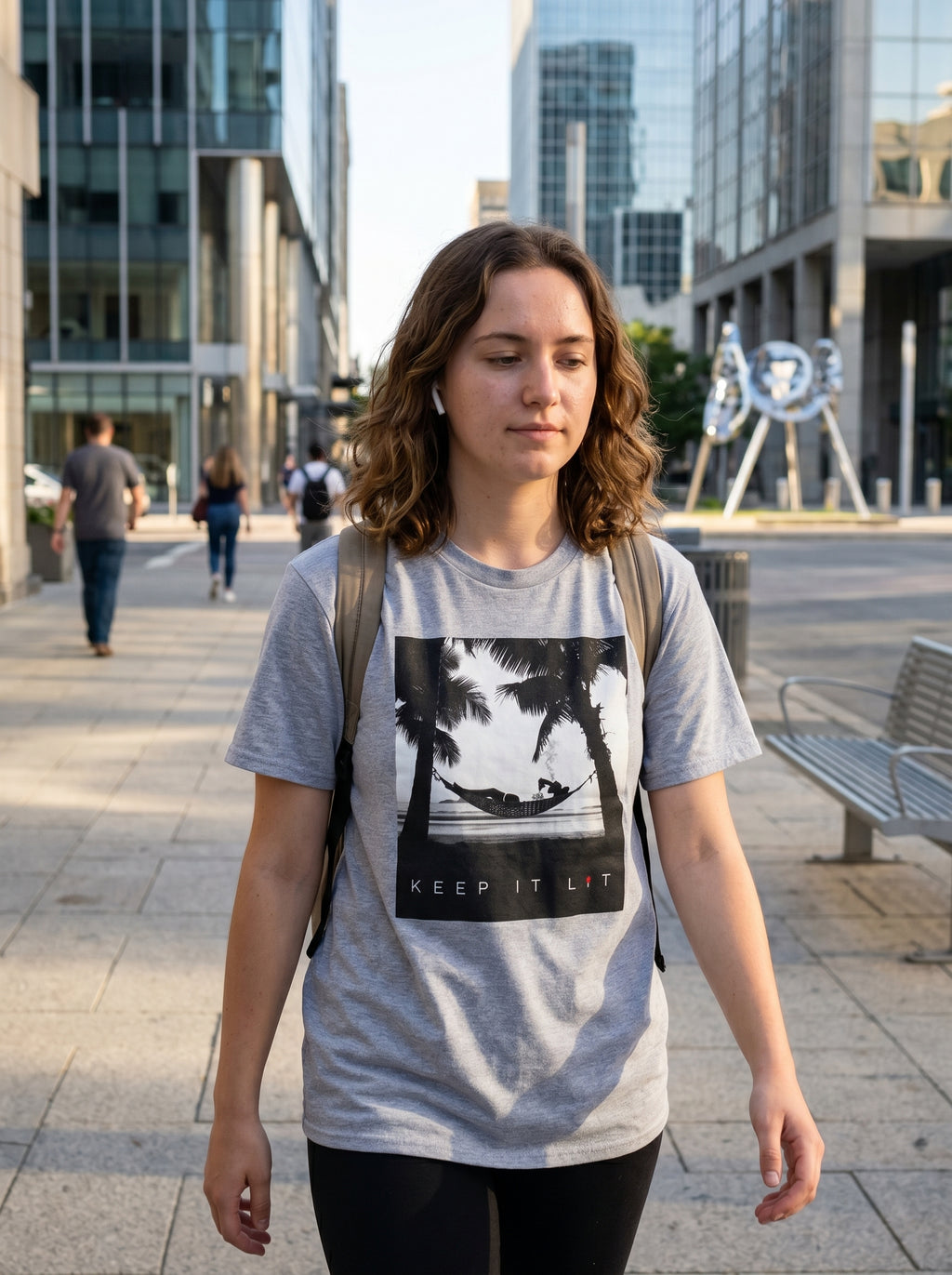 Palm Tree Hammock T-Shirt — "Keep It Lived" Tropical Graphic Tee