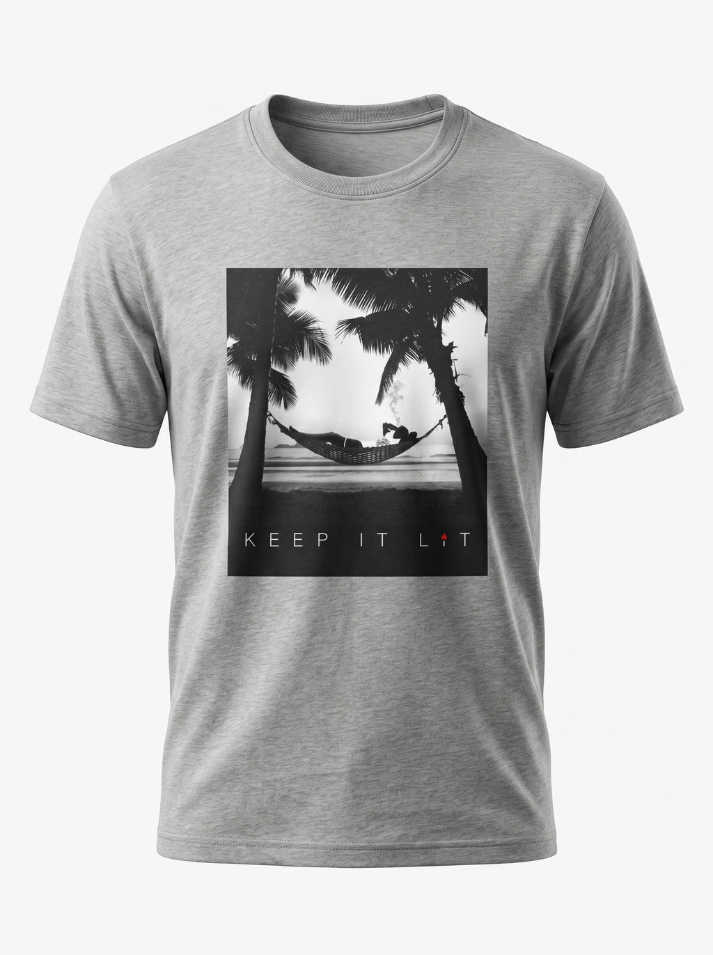 Palm Tree Hammock T-Shirt — "Keep It Lived" Tropical Graphic Tee