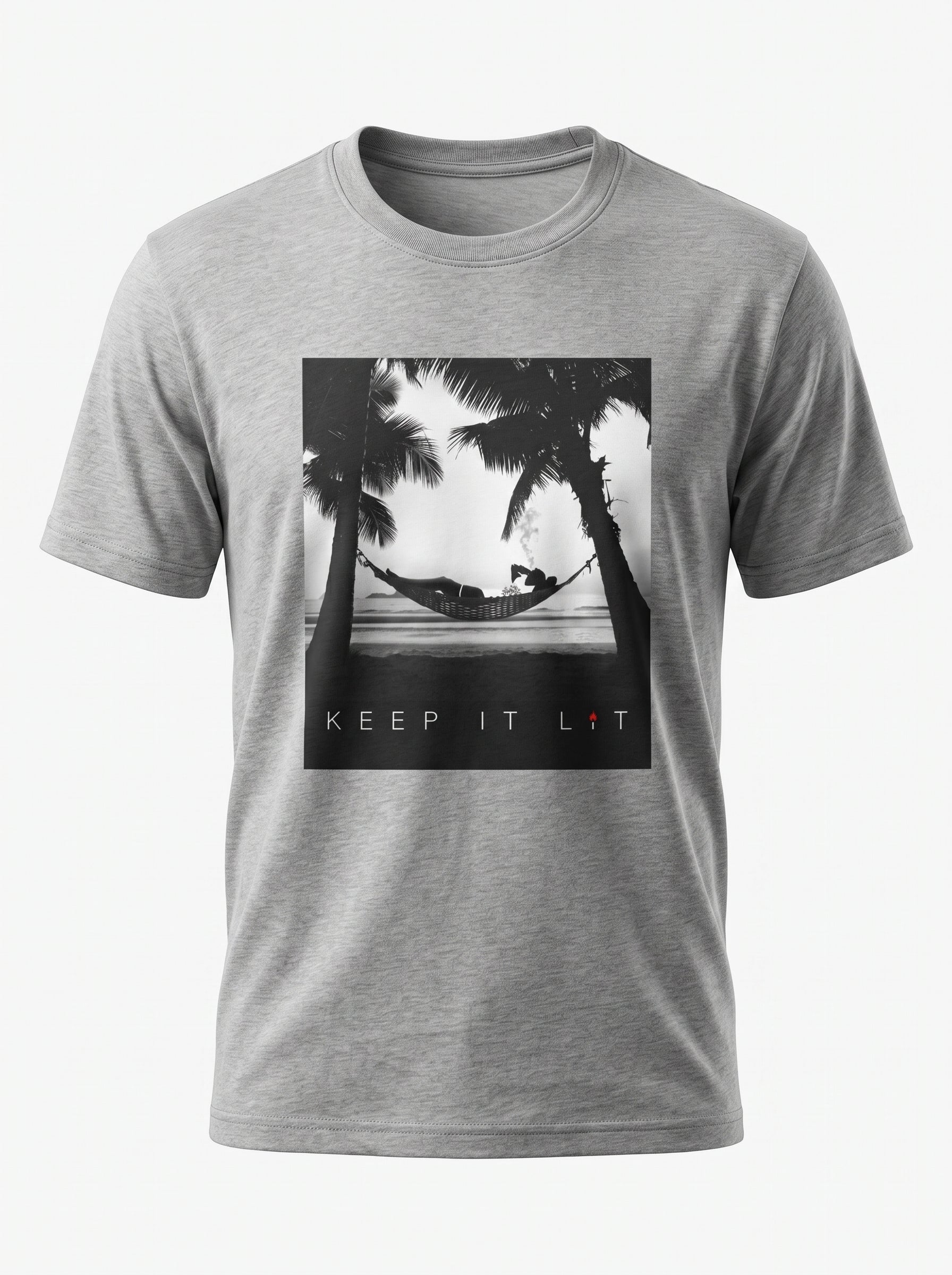 Palm Tree Hammock T-Shirt — "Keep It Lived" Tropical Graphic Tee