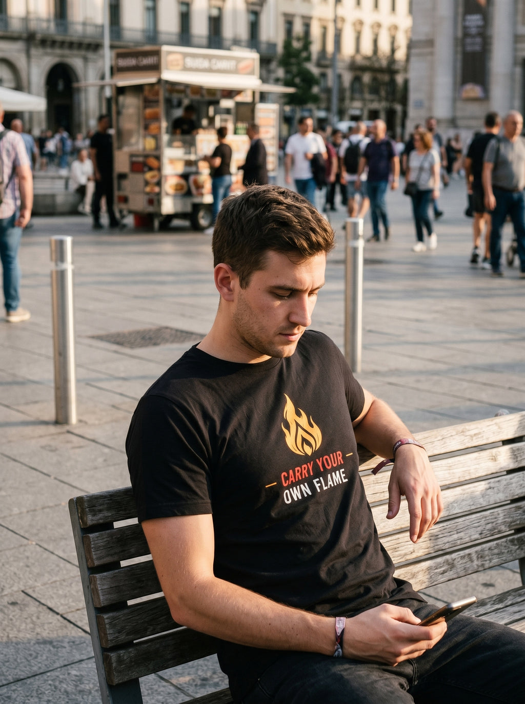 Carry Your Own Flame T-Shirt — Inspirational Fire Graphic Tee