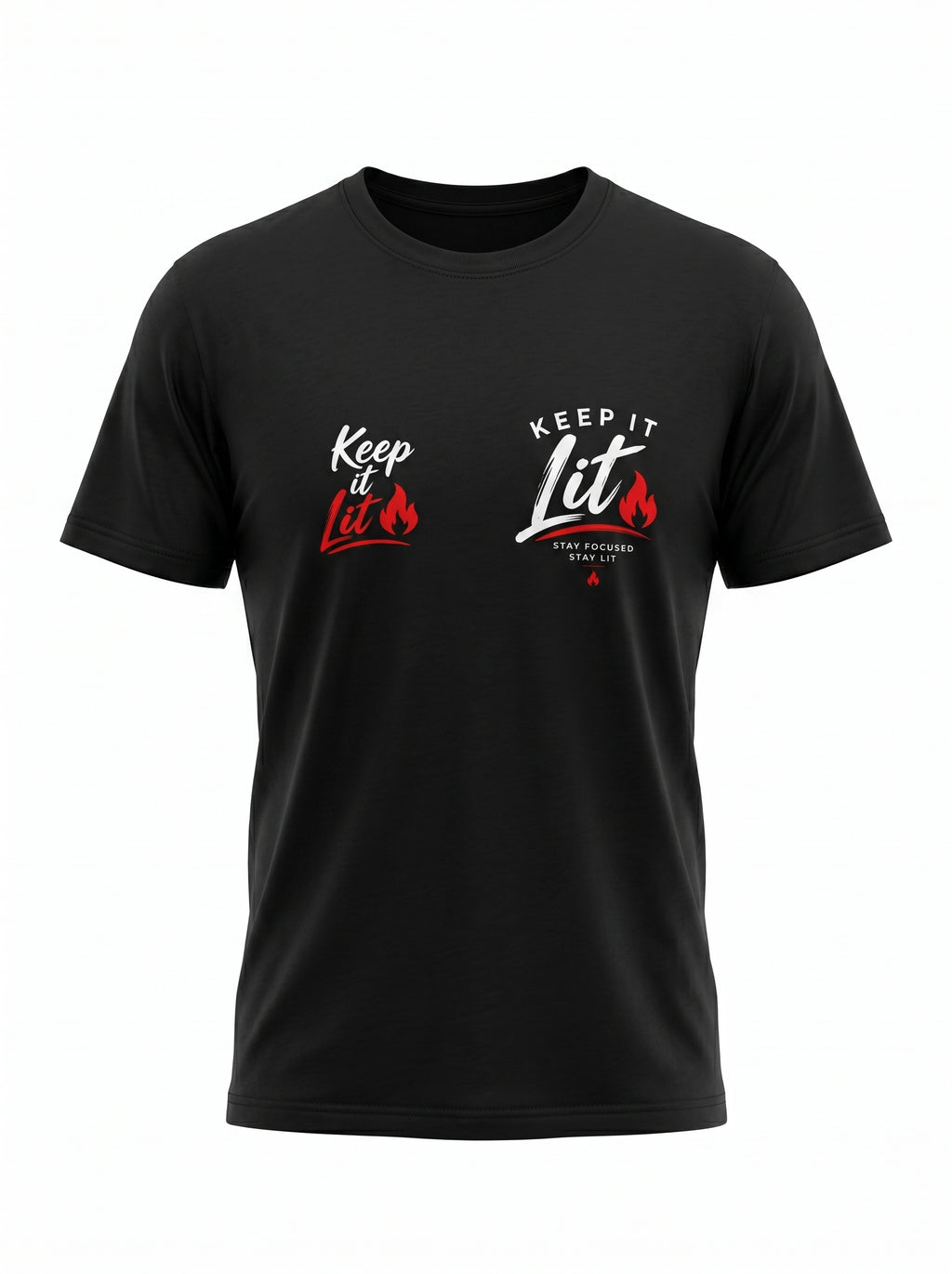 Keep It Lit Graphic Tee — "Keep It Lit" Fire Logo T-Shirt