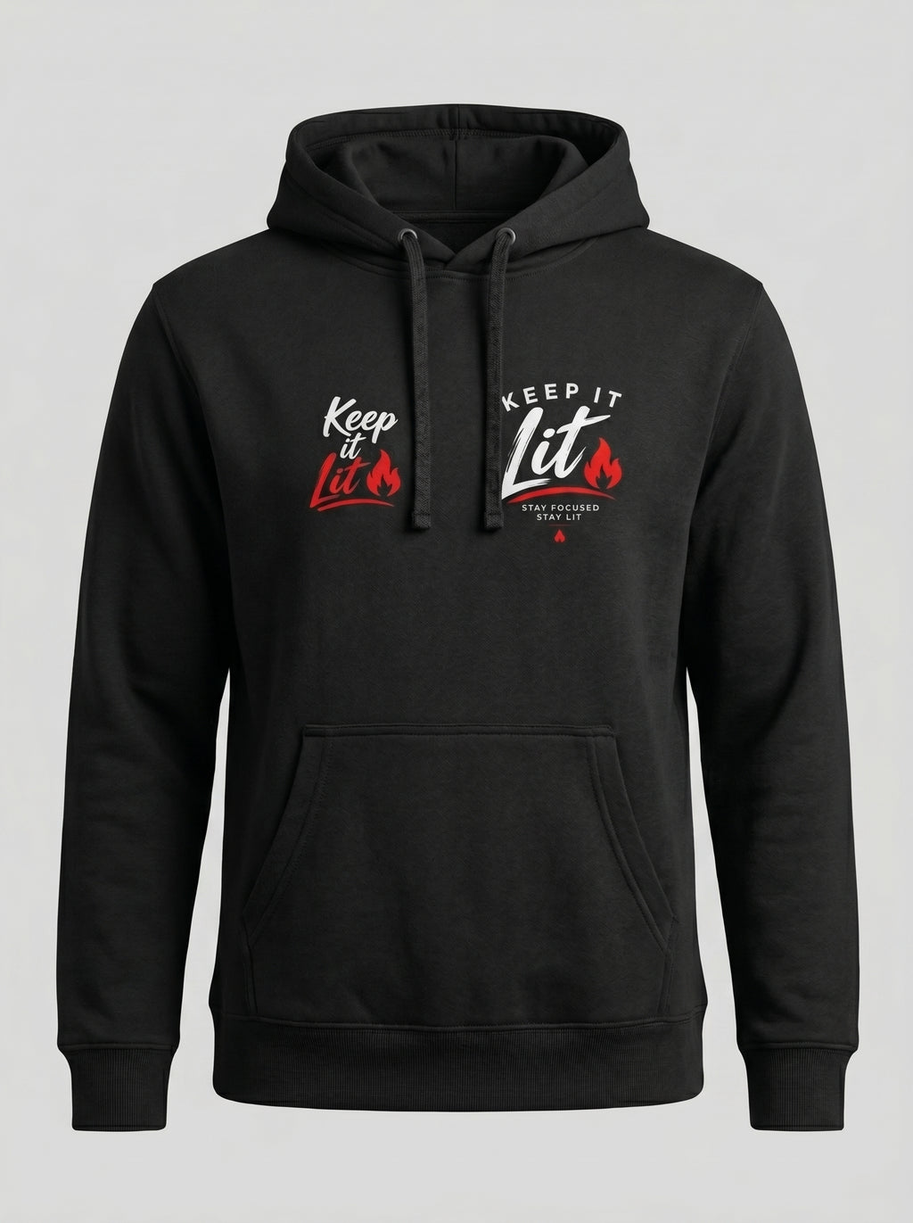 Keep It Lit Hoodie — Retro Flame Graphic Pullover