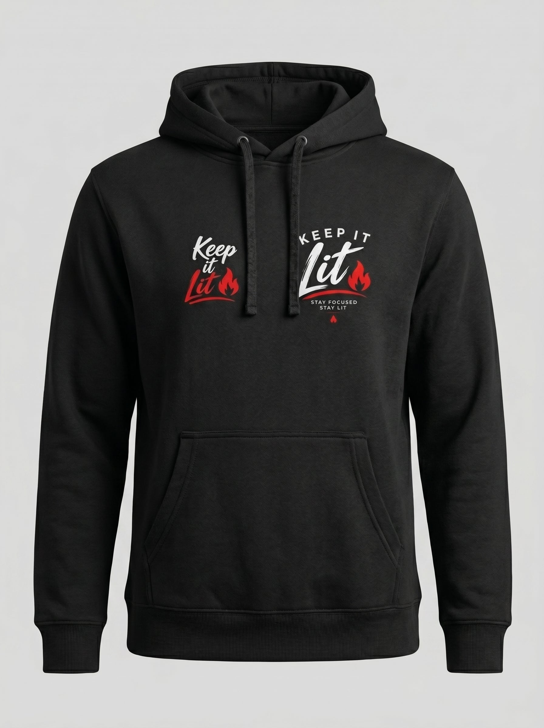 Keep It Lit Hoodie — Retro Flame Graphic Pullover