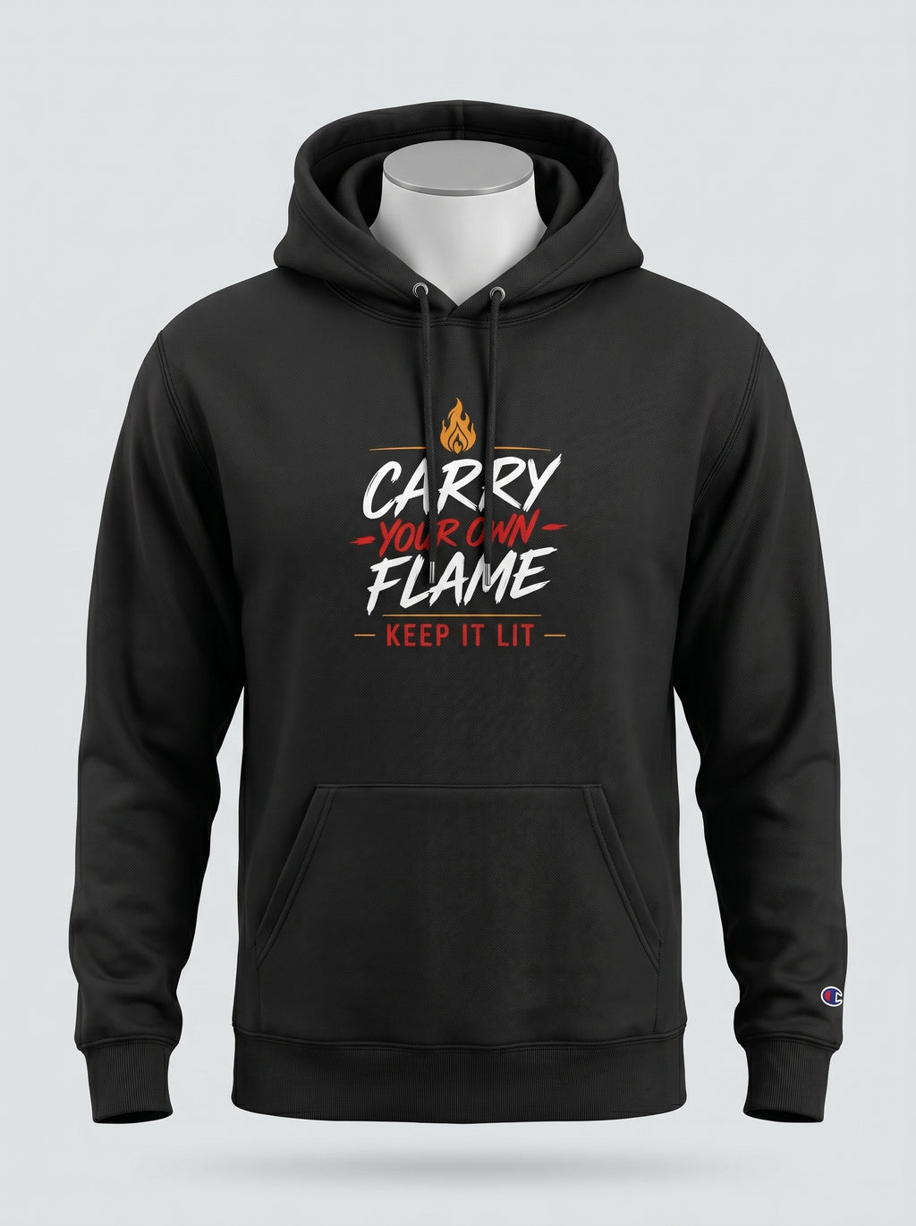 Carry Your Own Flame Hoodie — Inspirational Fire Graphic Pullover